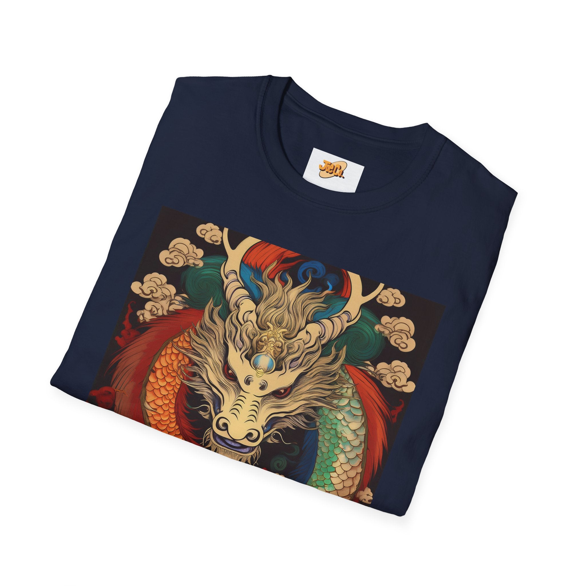 Dragon Koi Fusion T-Shirt — Vibrant Asian Mythical Dragon & Koi Art Tee