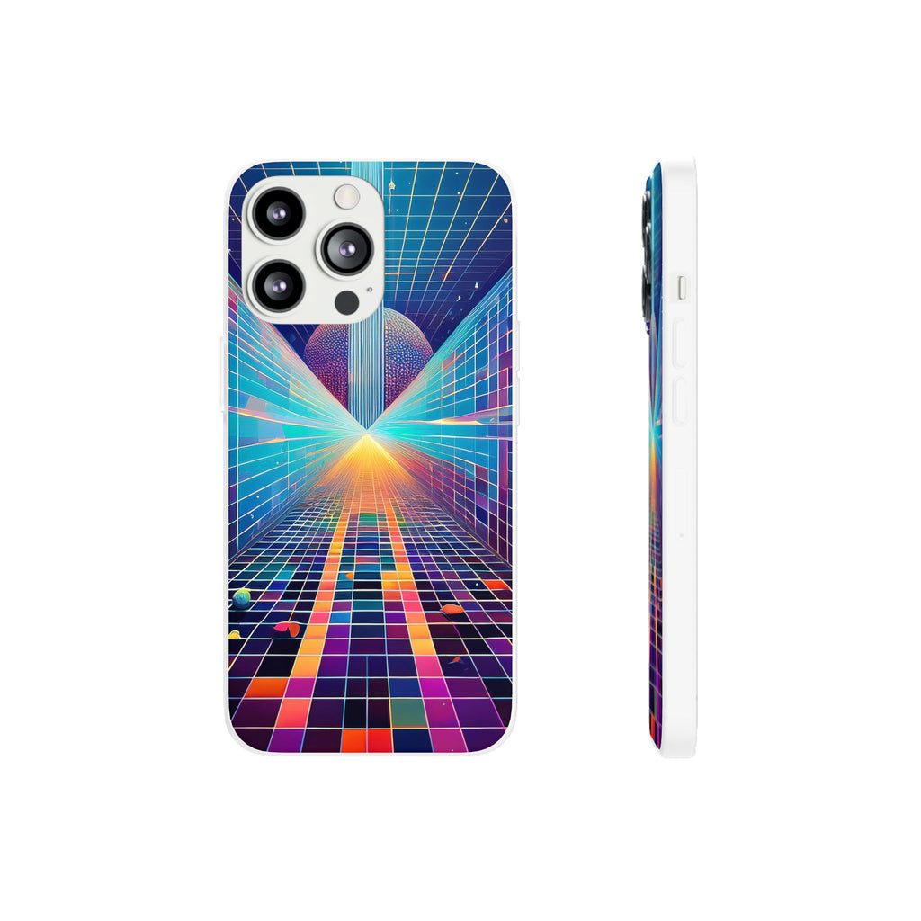 Retro Wave Phone Case — Neon Grid Sci‑Fi iPhone Cover