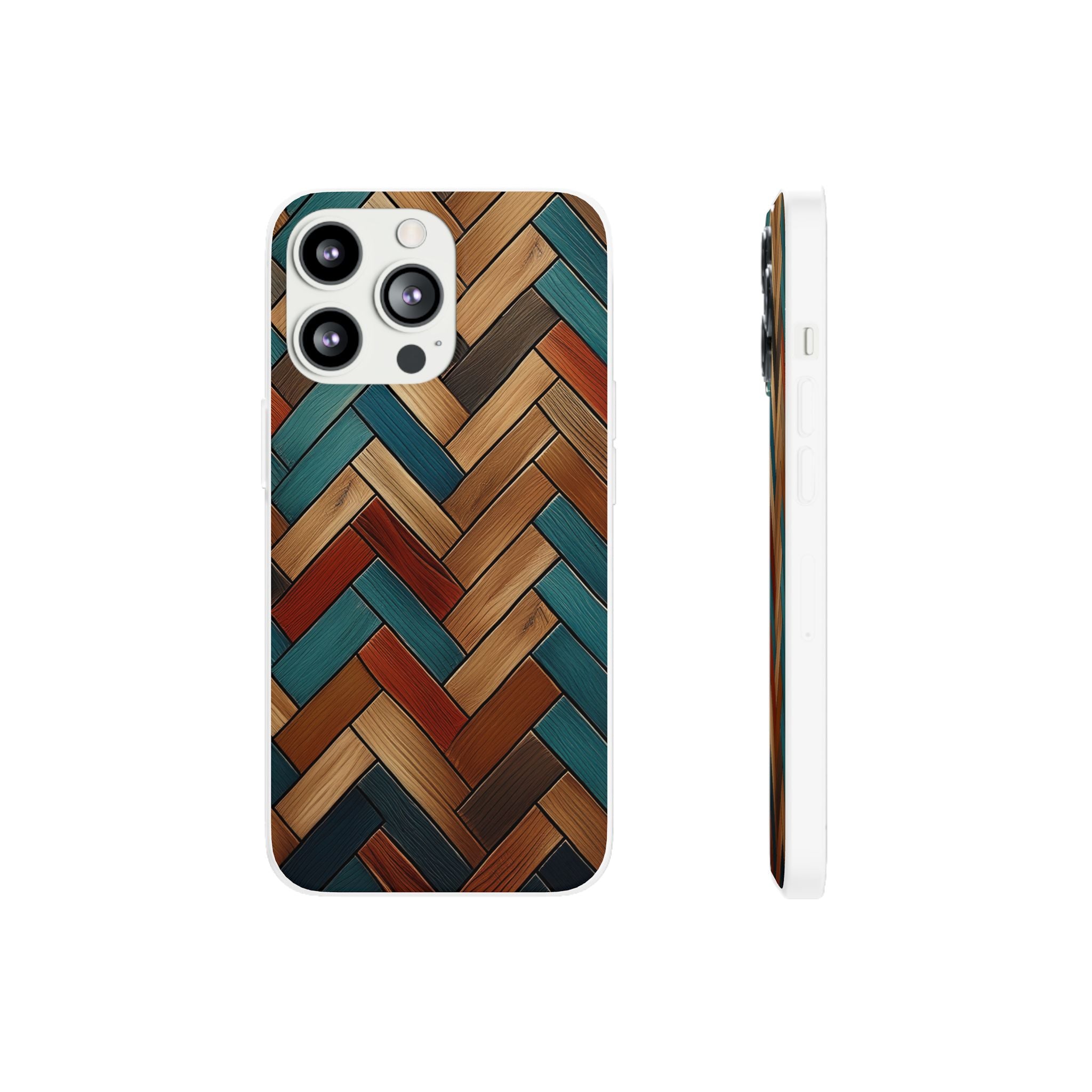 Herringbone Wood Pattern Flexi Phone Case