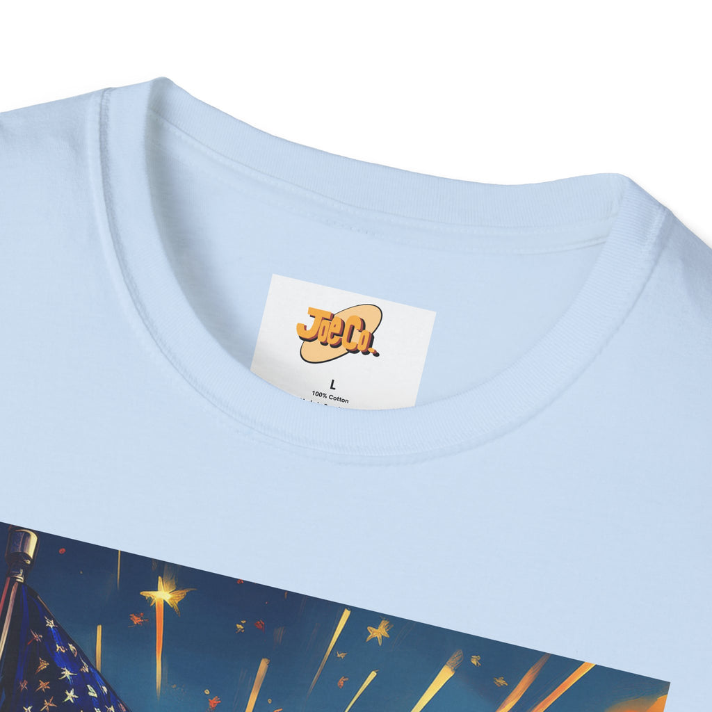 American Flag Sunrise T-Shirt — Patriotic USA Sunset Graphic Tee