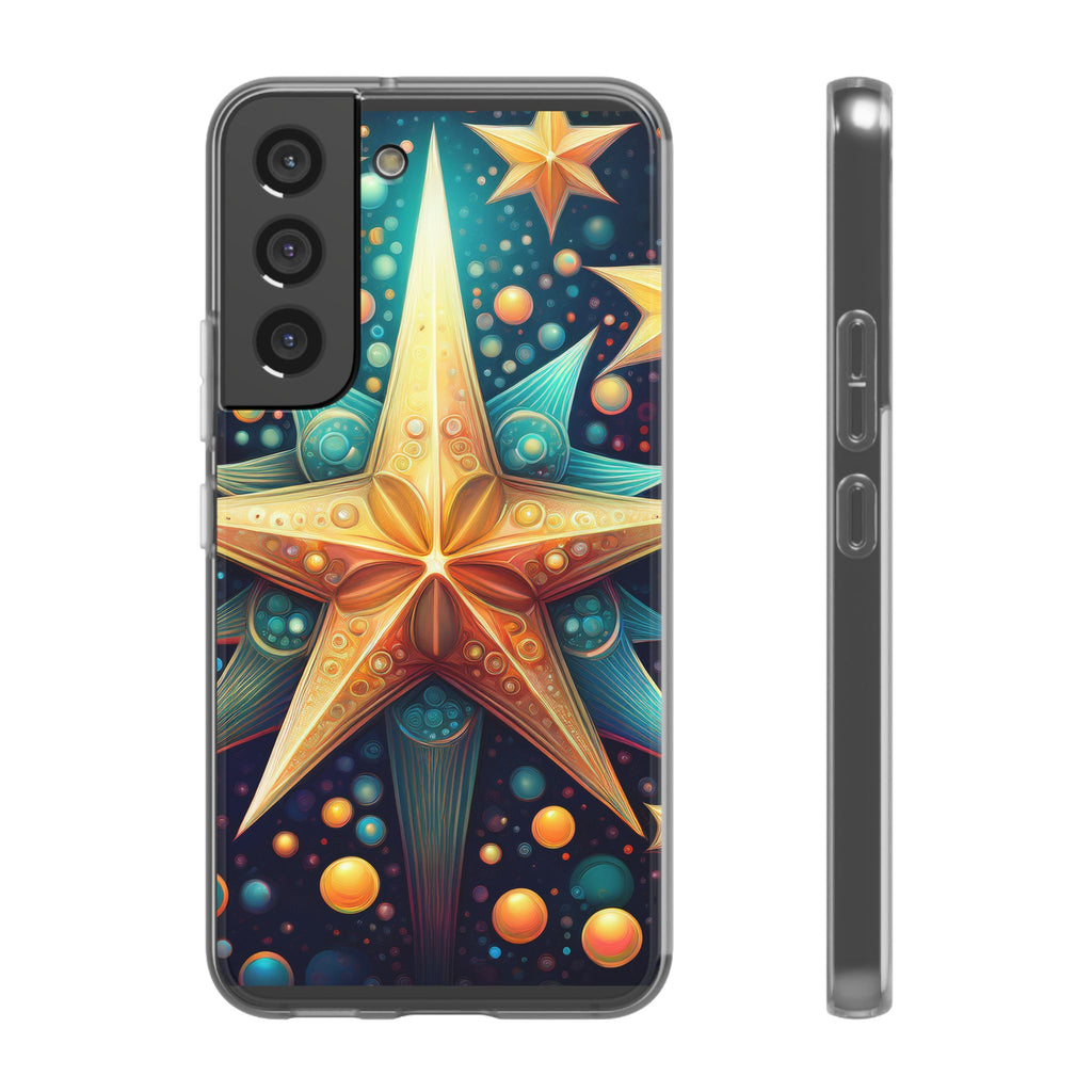 Starburst Galaxy Phone Case — Colorful Cosmic Star Design Flexible Case