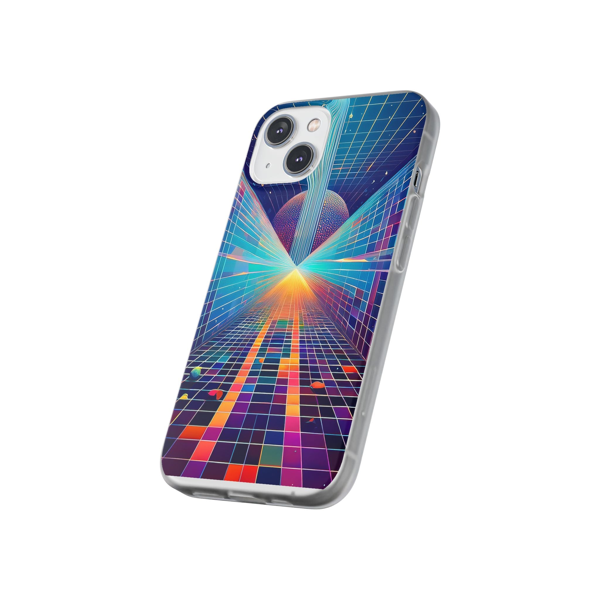 Retro Wave Phone Case — Neon Grid Sci‑Fi iPhone Cover