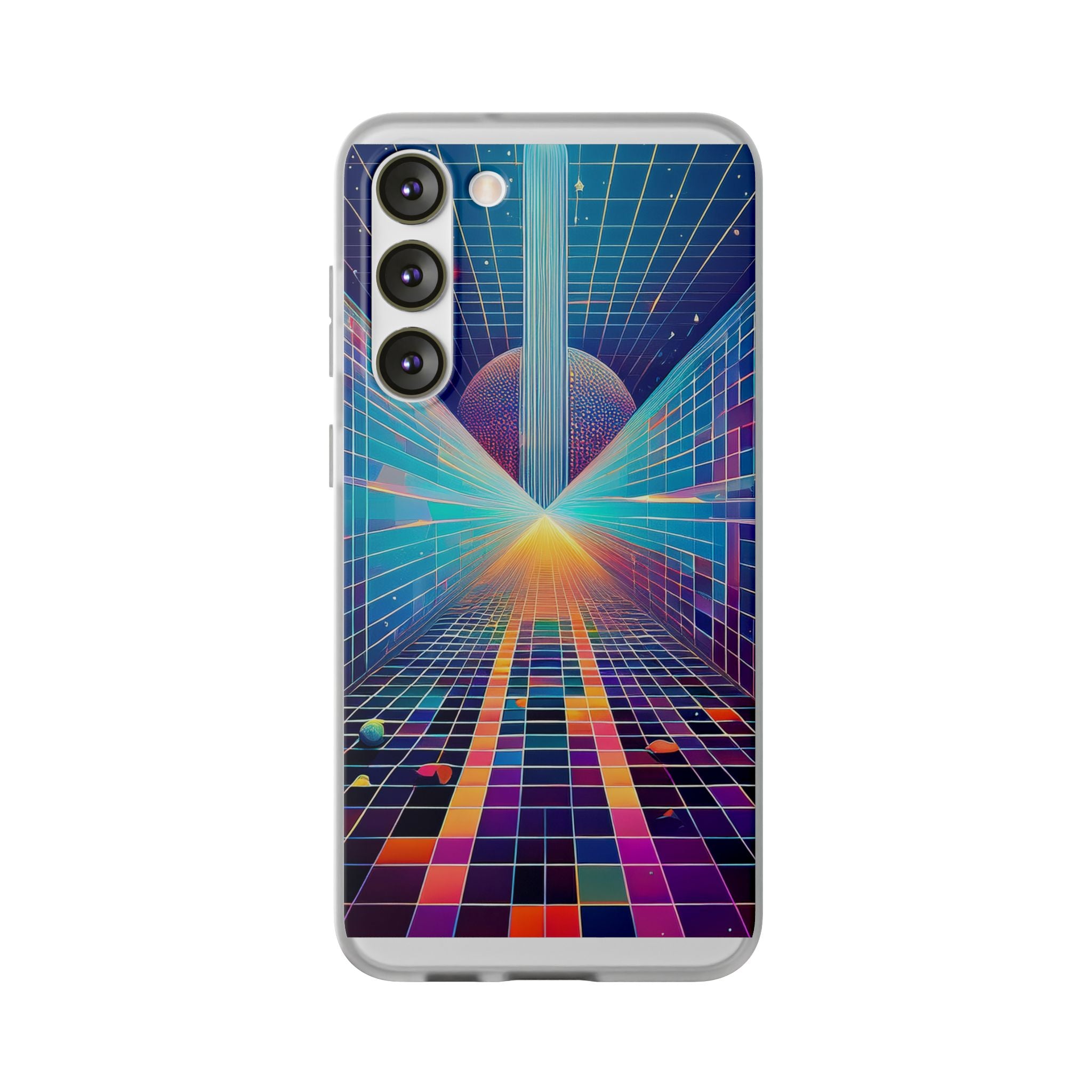Retro Wave Phone Case — Neon Grid Sci‑Fi iPhone Cover