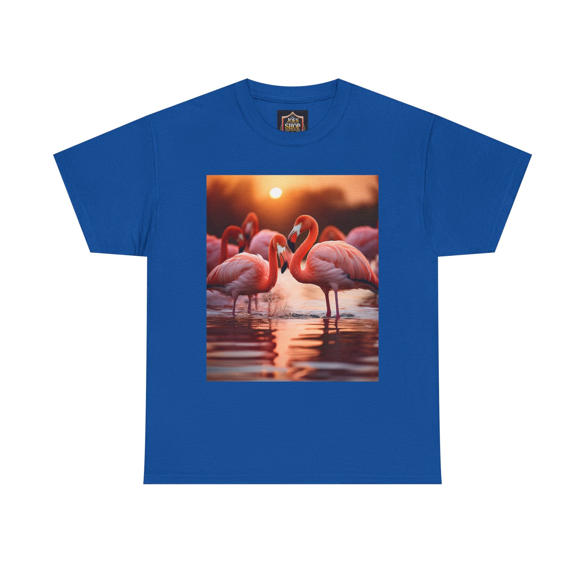 Flamingo Sunset T-Shirt — Tropical Flamingo Graphic Tee