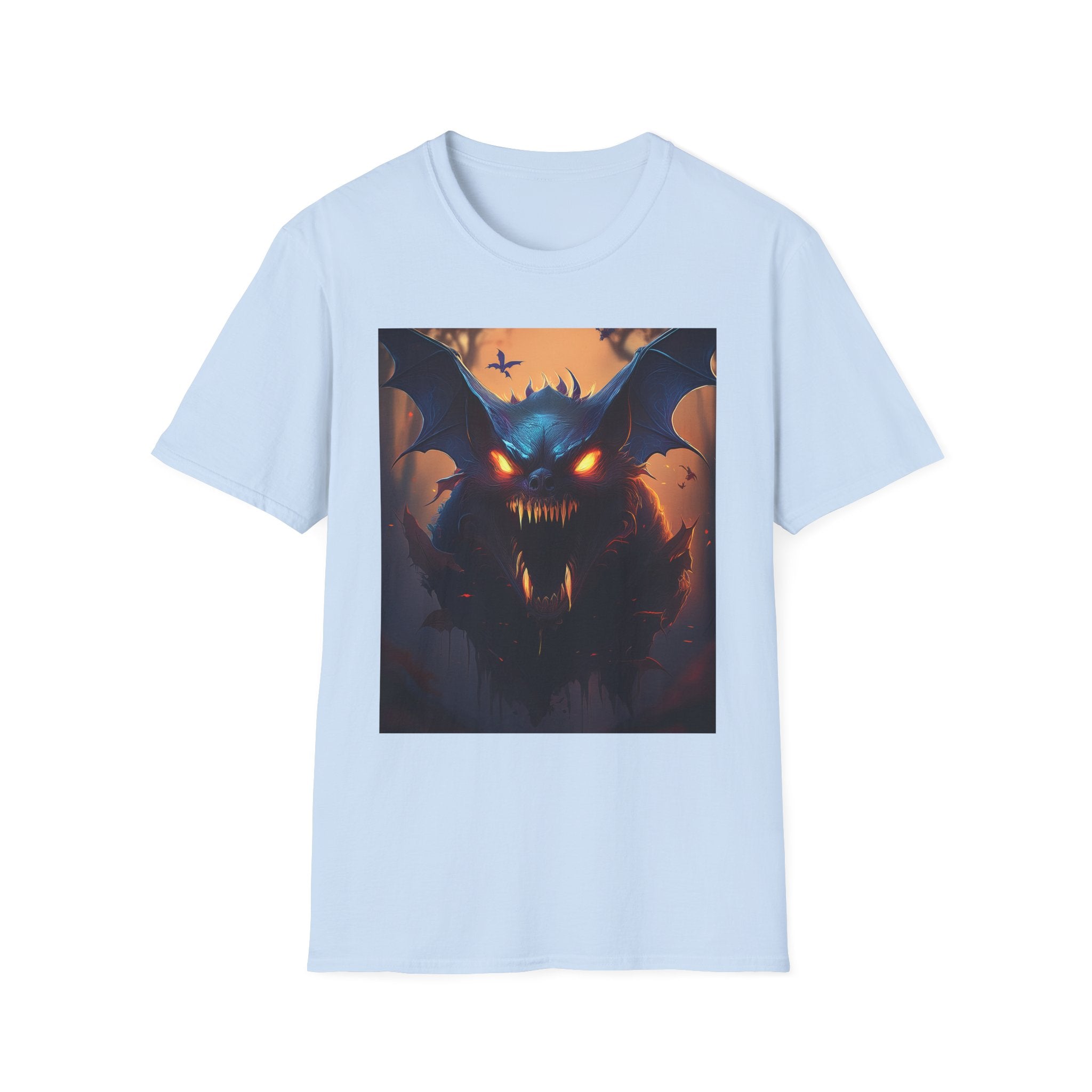 Halloween Demon Bat T-Shirt — Spooky Glowing Monster Tee