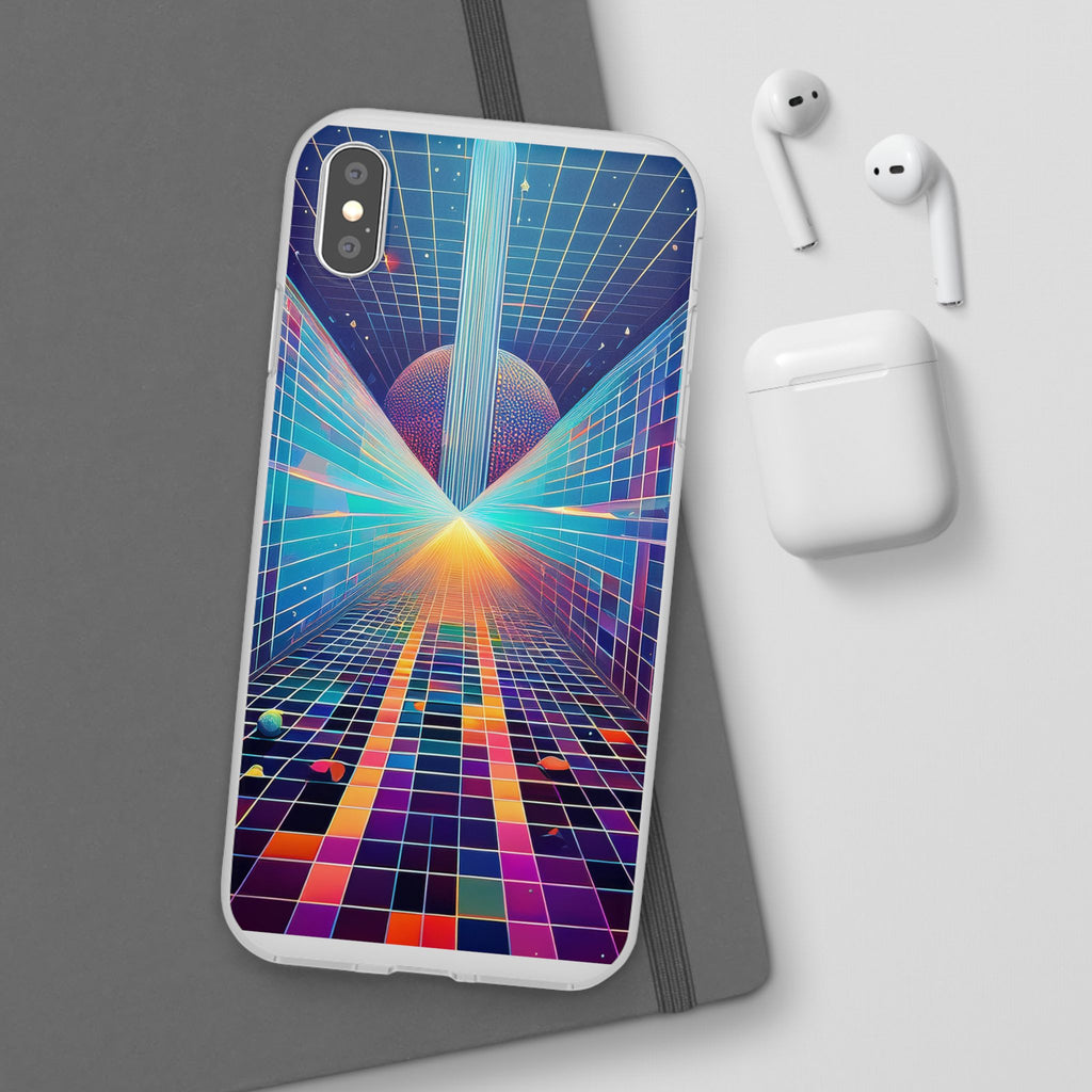 Retro Wave Phone Case — Neon Grid Sci‑Fi iPhone Cover