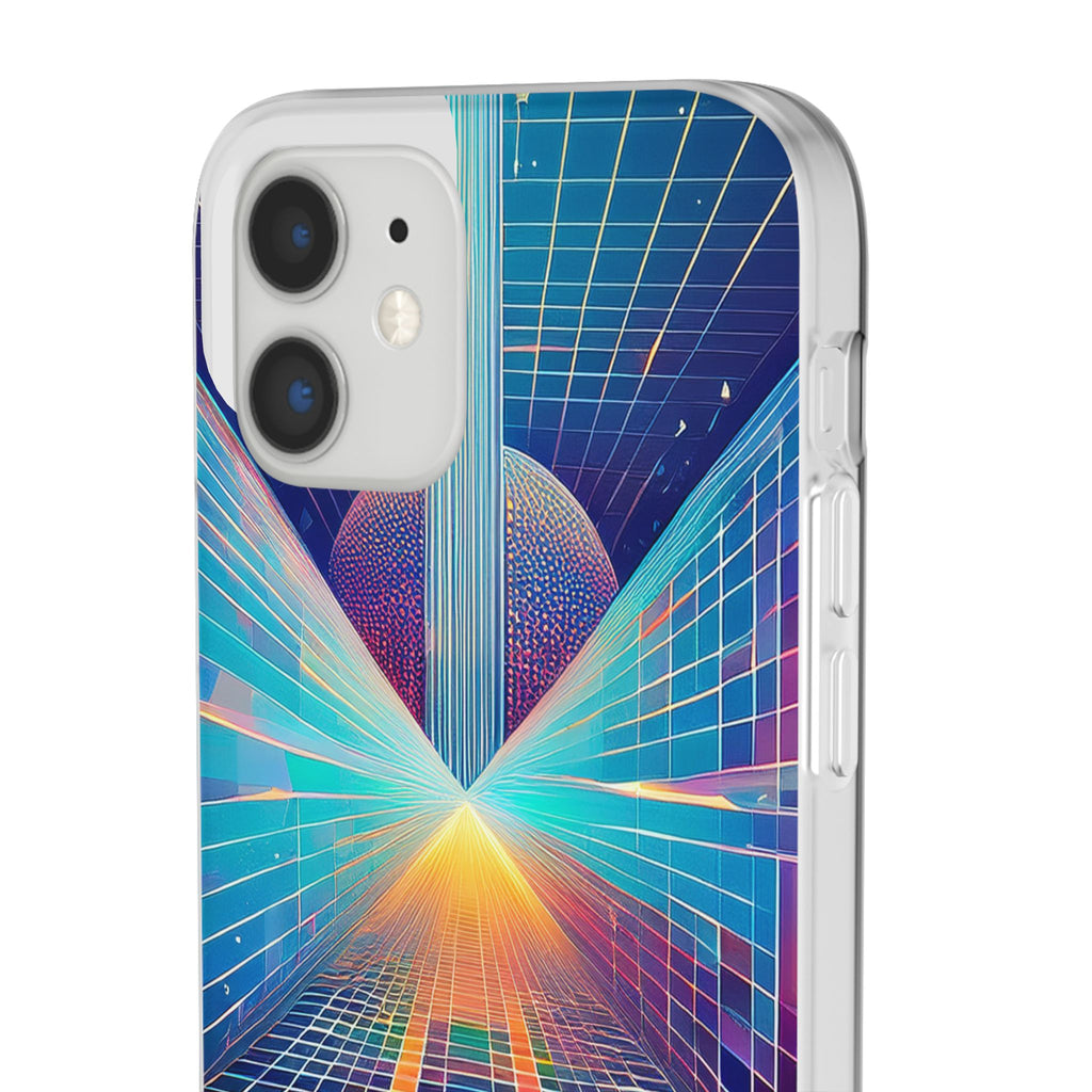 Retro Wave Phone Case — Neon Grid Sci‑Fi iPhone Cover
