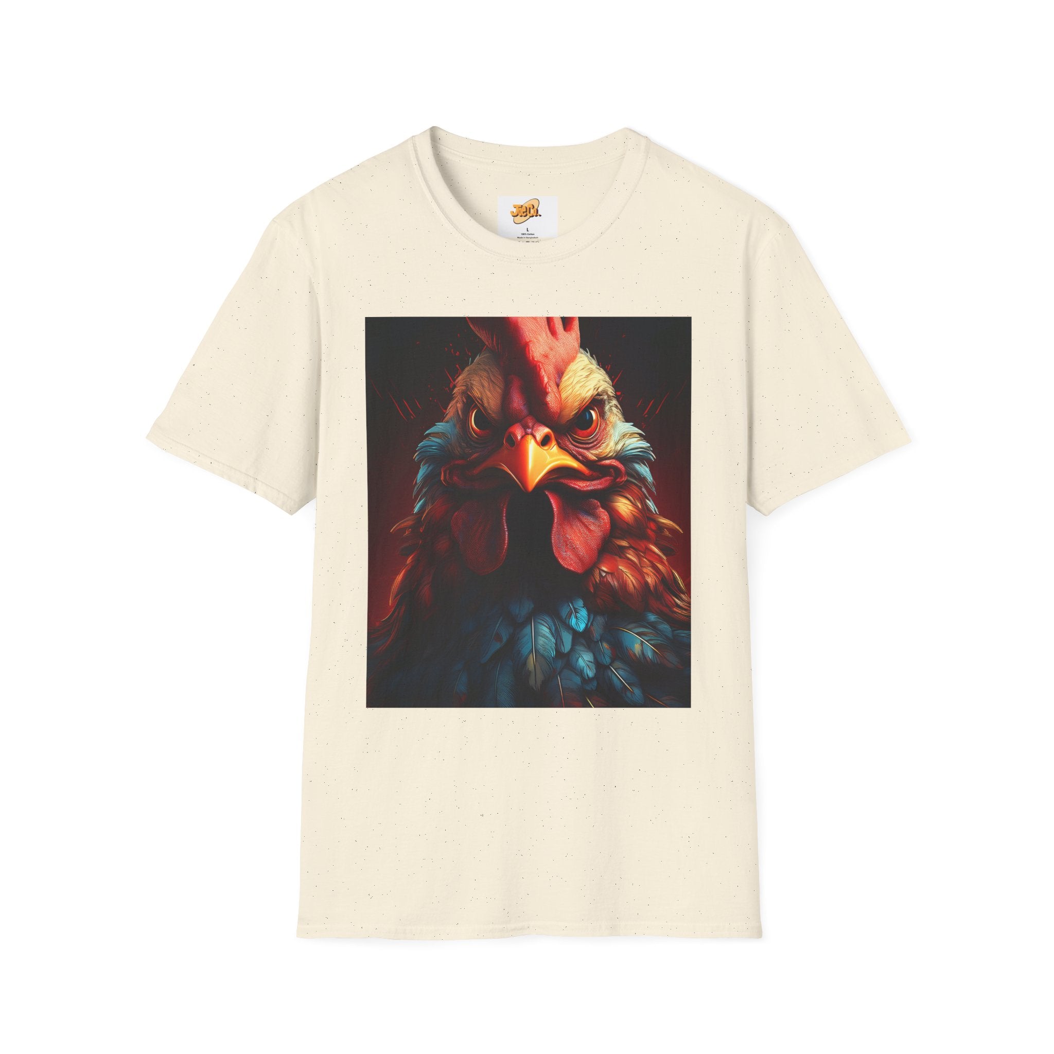 Rooster Portrait T-Shirt – Bold Vintage Farmhouse Rooster Art Tee