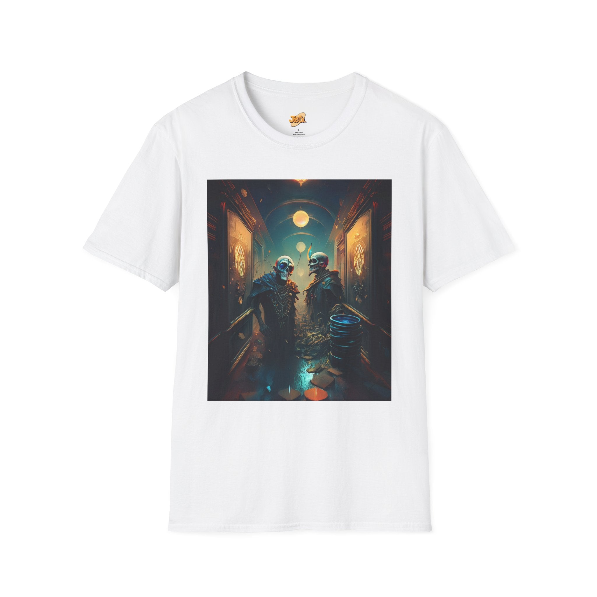 Cyberpunk Alley T-Shirt — Neon Futuristic Street Scene