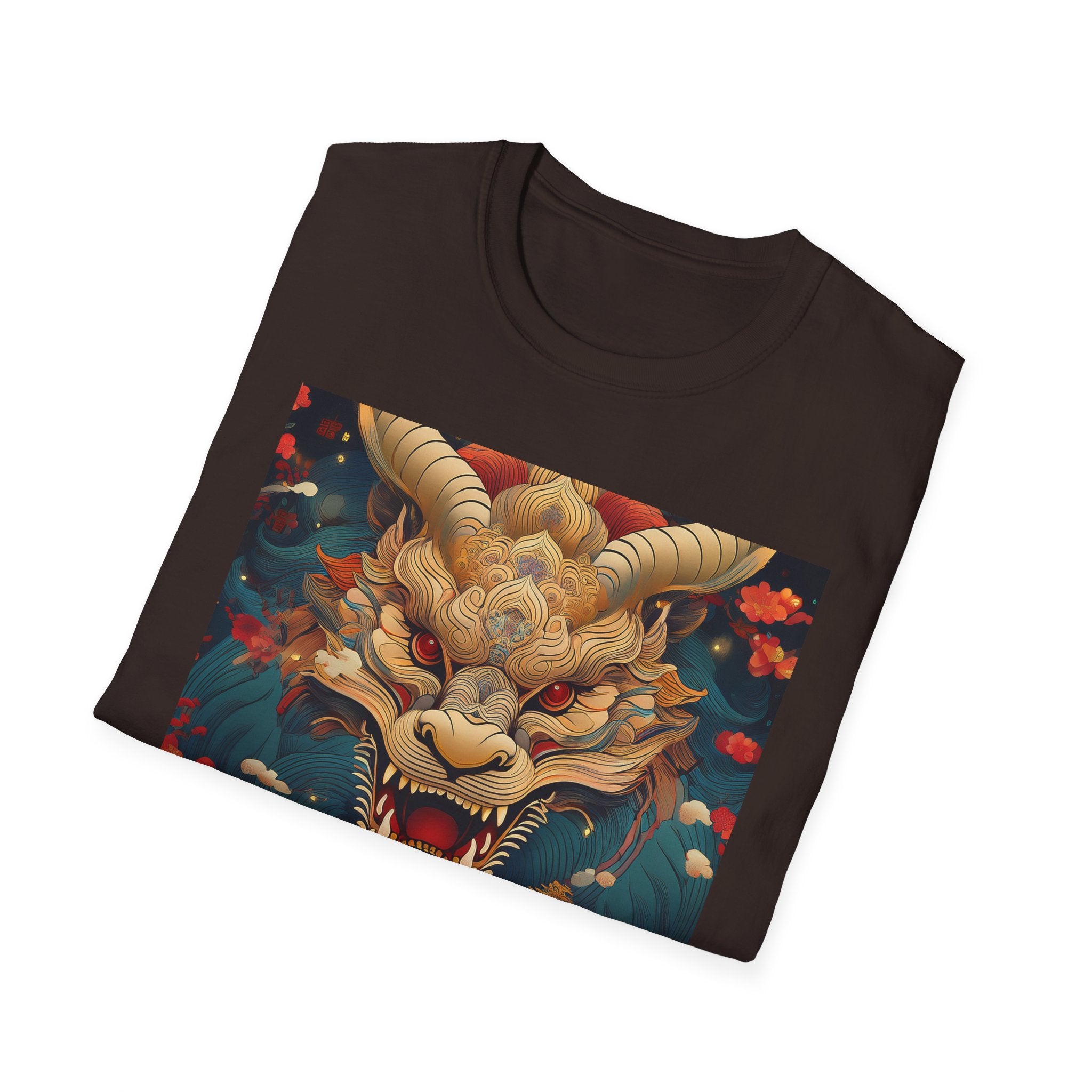 Dragon Mask T-Shirt — Asian Mythic Dragon Art Tee