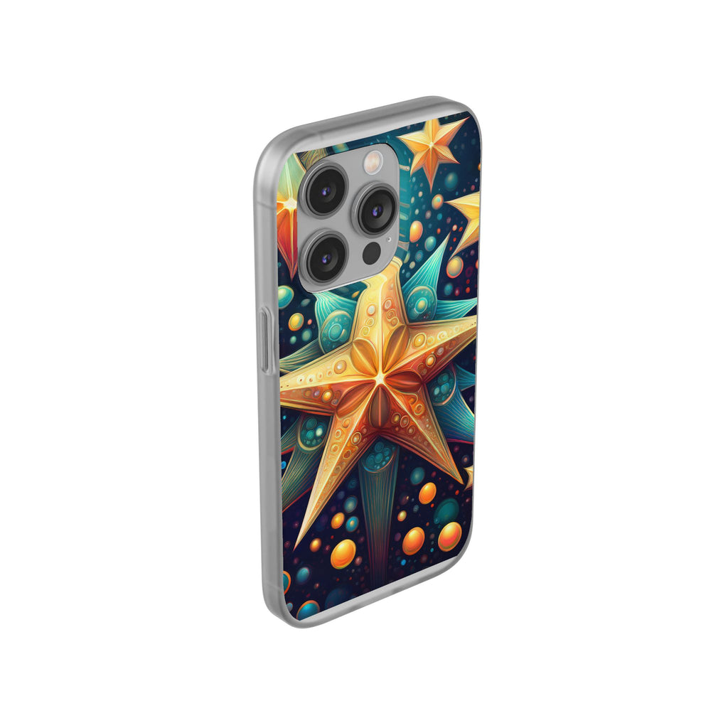 Starburst Galaxy Phone Case — Colorful Cosmic Star Design Flexible Case