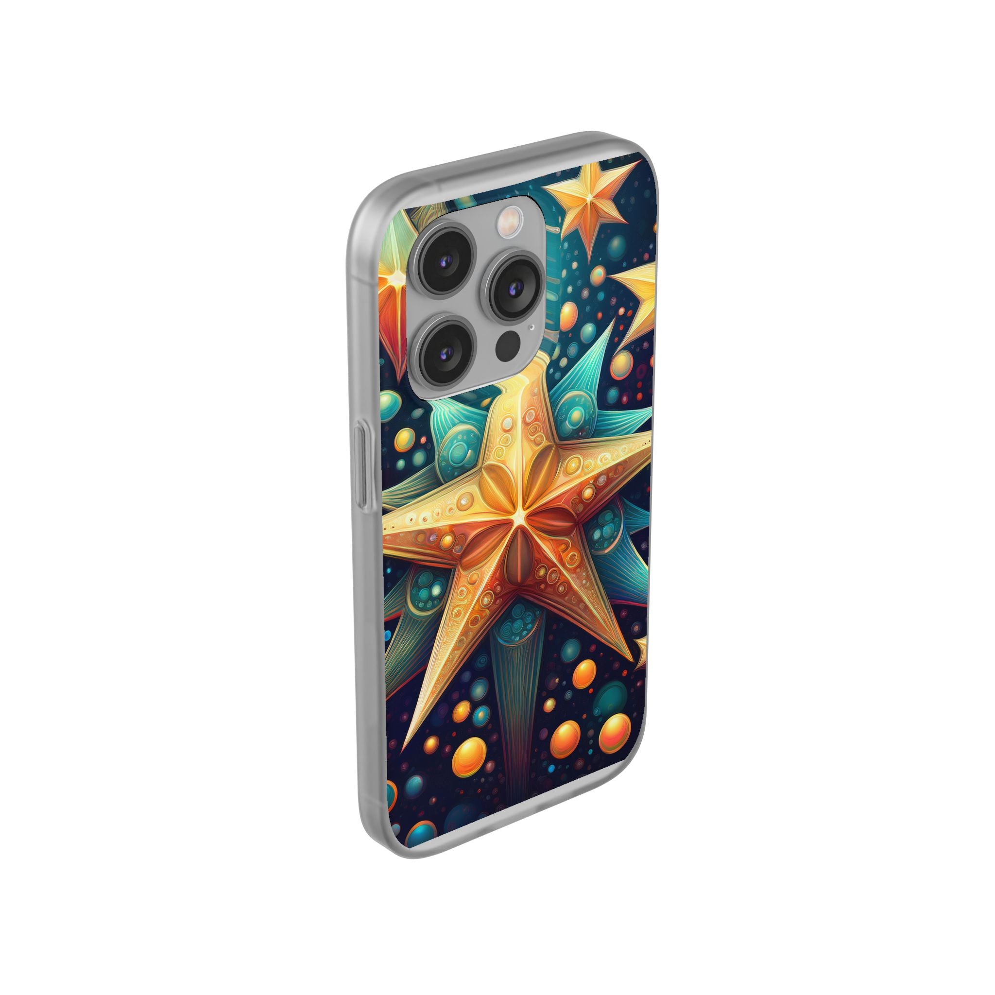Starburst Galaxy Phone Case — Colorful Cosmic Star Design Flexible Case