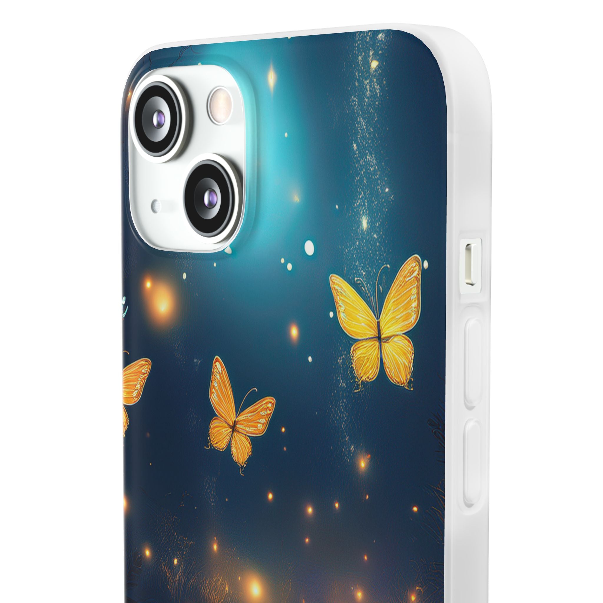Butterfly Night Sky Phone Case – Glowing Firefly Fantasy for iPhone