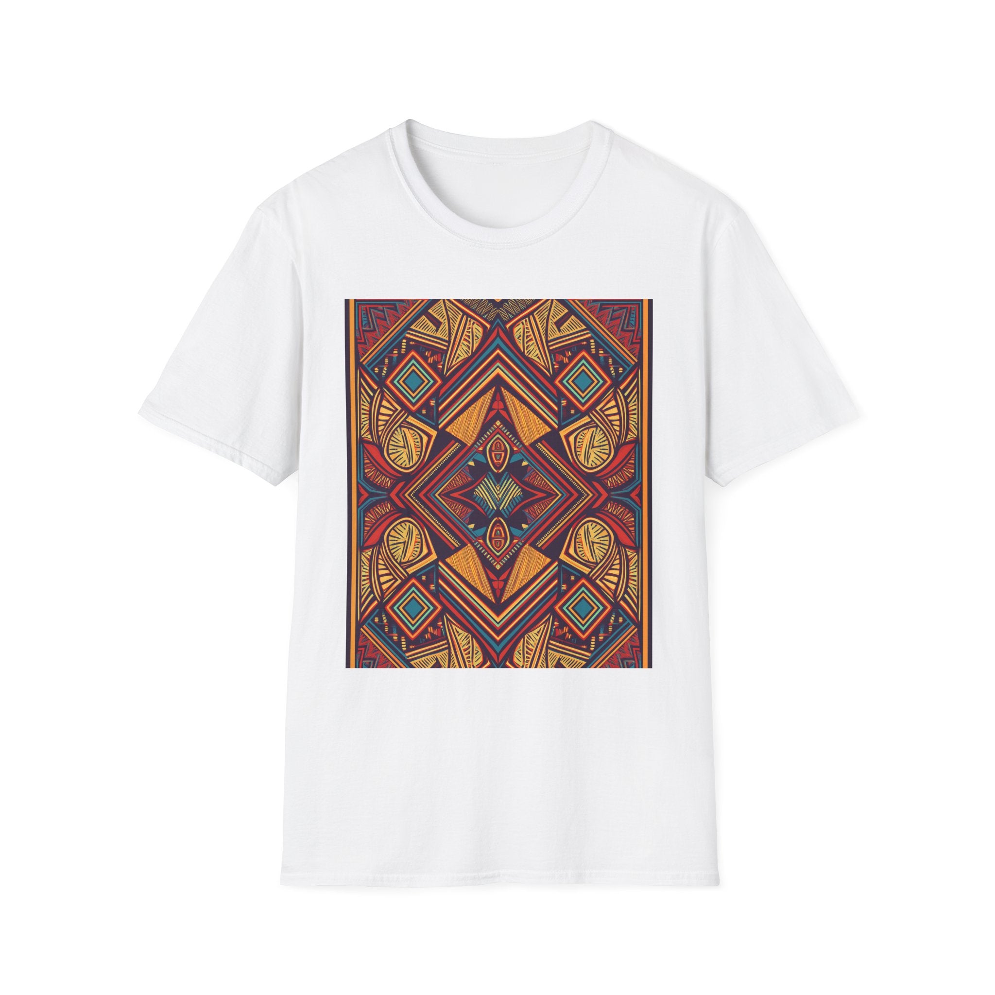 Geometric Tribal Pattern T-Shirt — Boho Vintage Aztec Graphic Tee