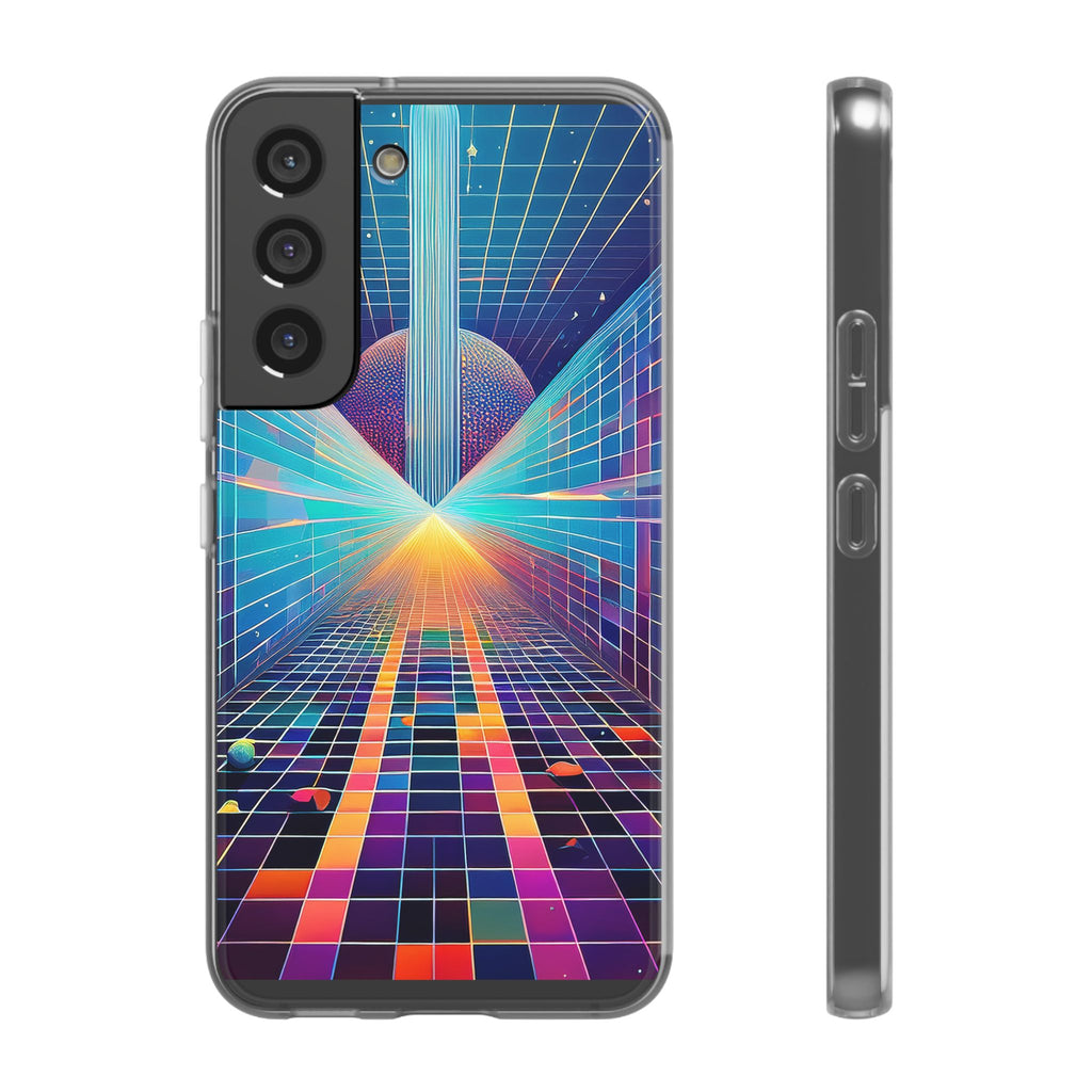 Retro Wave Phone Case — Neon Grid Sci‑Fi iPhone Cover