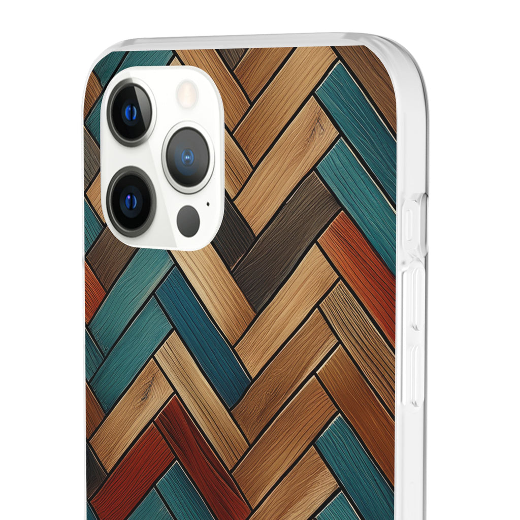 Herringbone Wood Pattern Flexi Phone Case