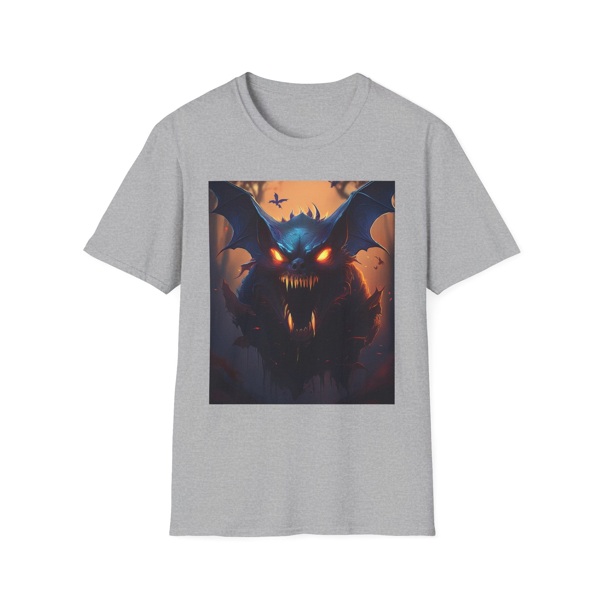 Halloween Demon Bat T-Shirt — Spooky Glowing Monster Tee