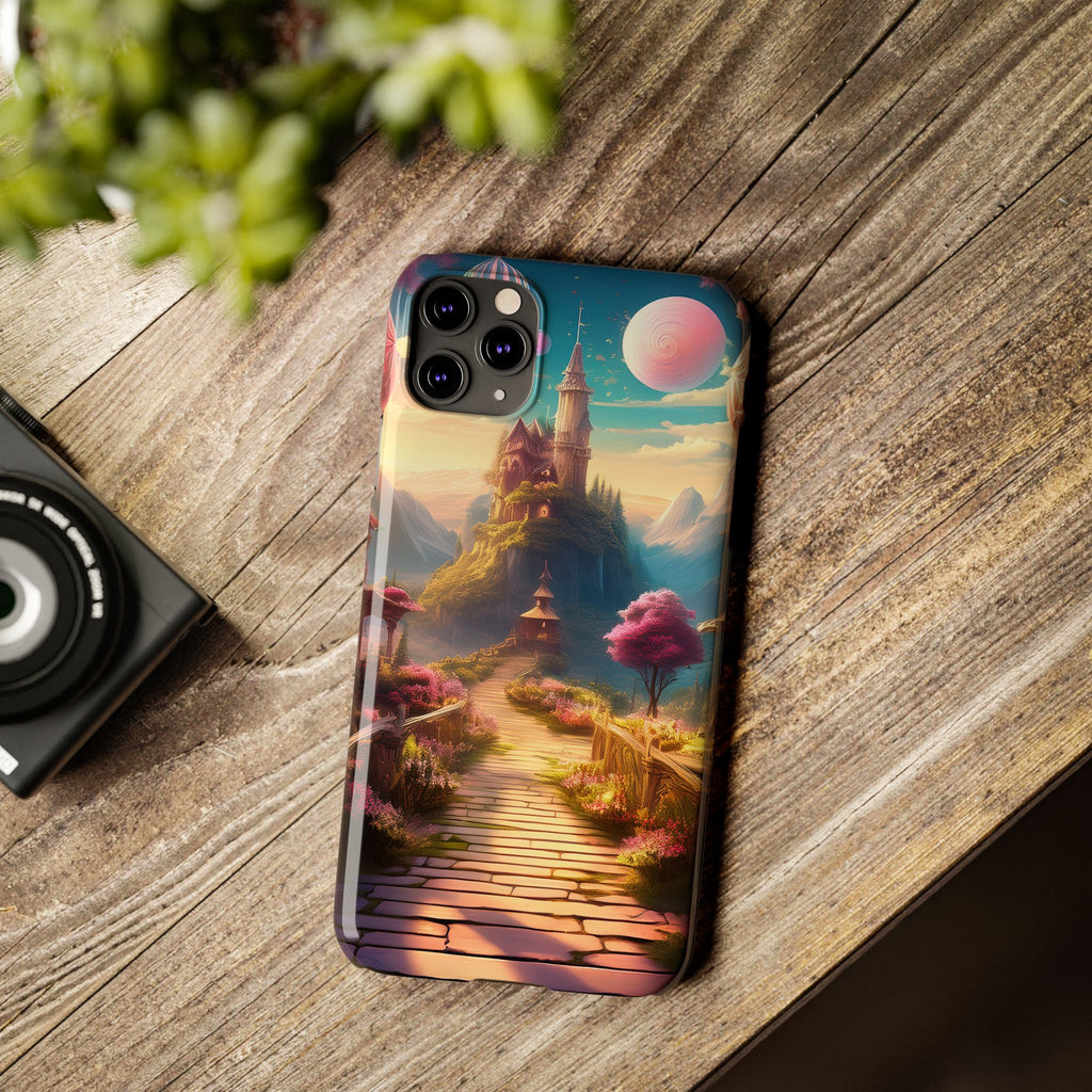 Slim Phone Case — Fantasy Castle Path Scenic iPhone Case