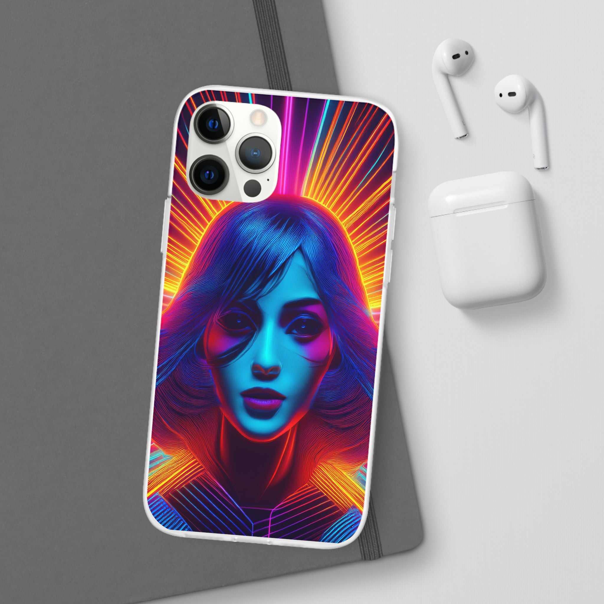 Phone Case — Neon Retro Portrait Mandala