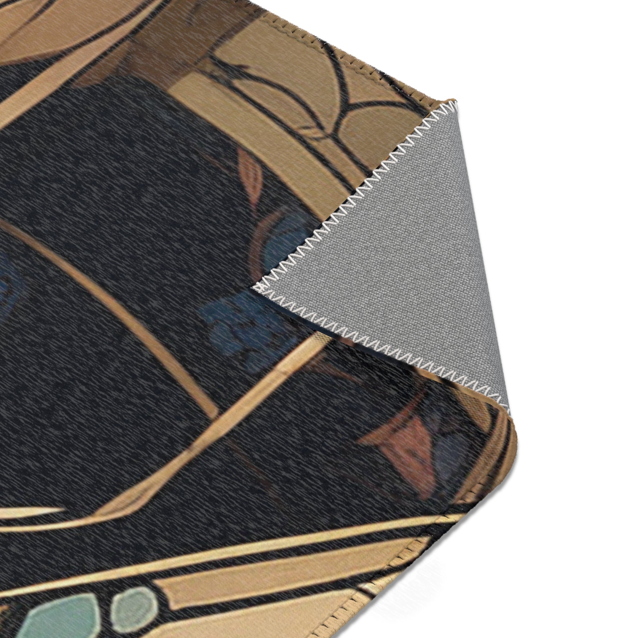 Art Nouveau Dragonfly Area Rug — Vintage Botanical Accent Rug