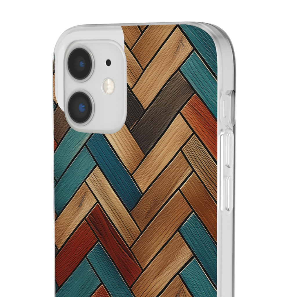 Herringbone Wood Pattern Flexi Phone Case