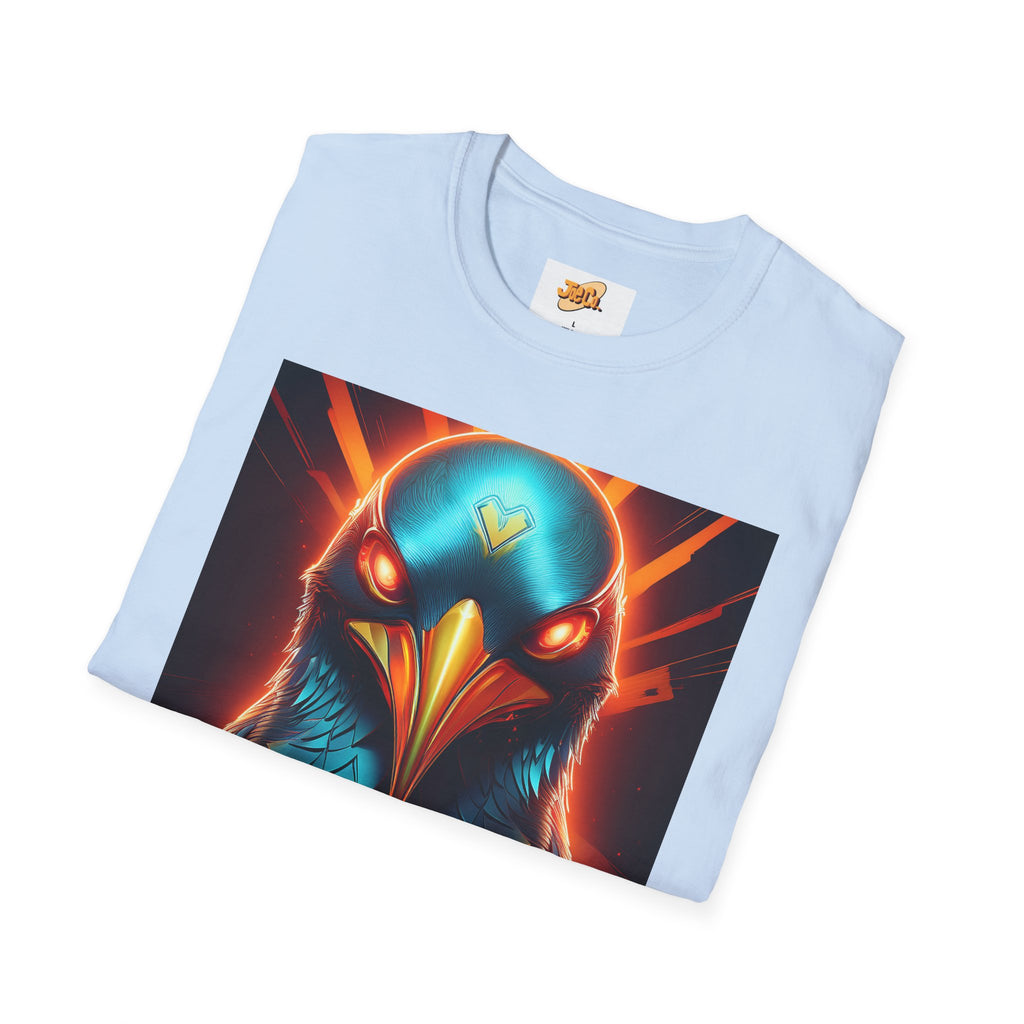 Mystic Raven Graphic T-Shirt — Neon Bird Art Tee