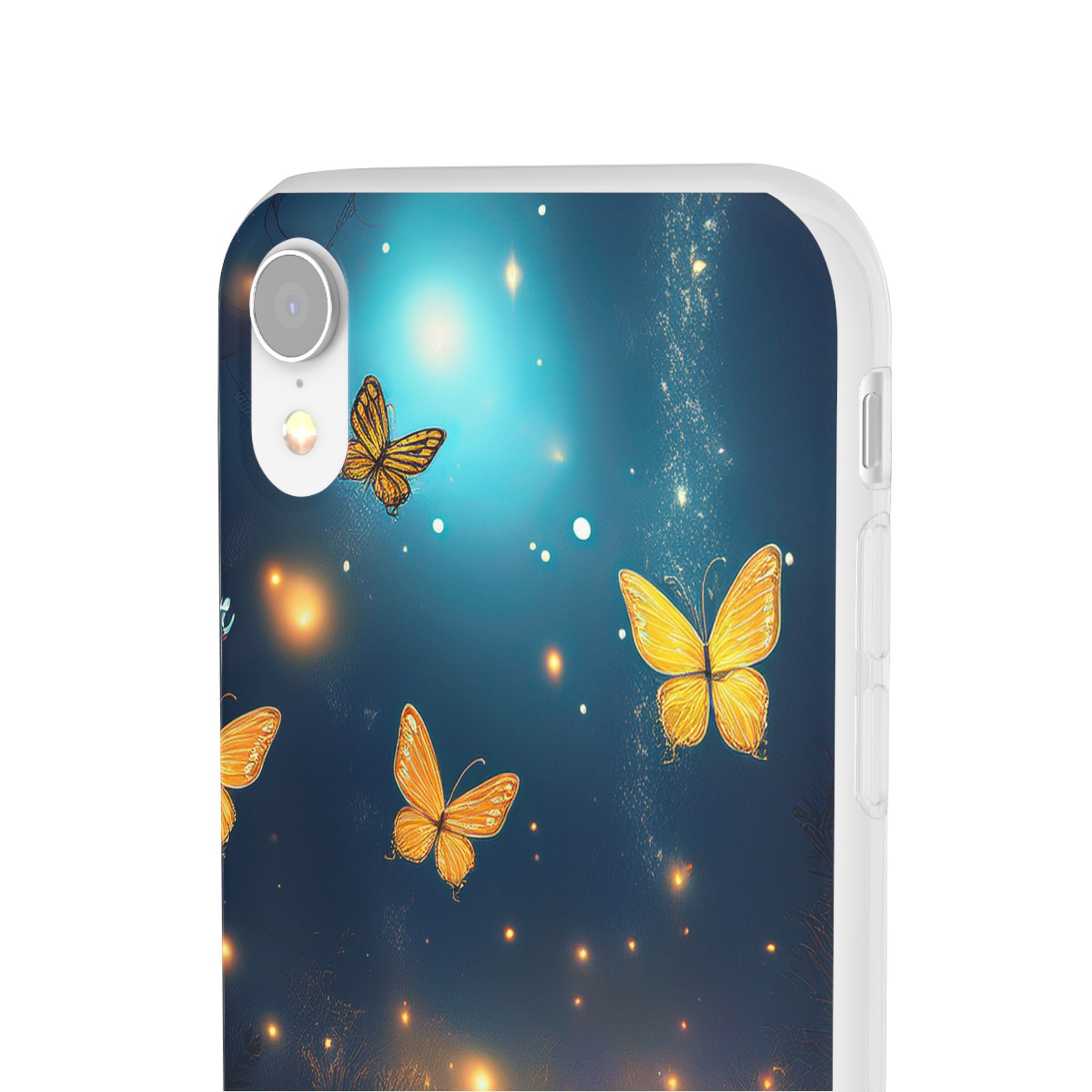 Butterfly Night Sky Phone Case – Glowing Firefly Fantasy for iPhone