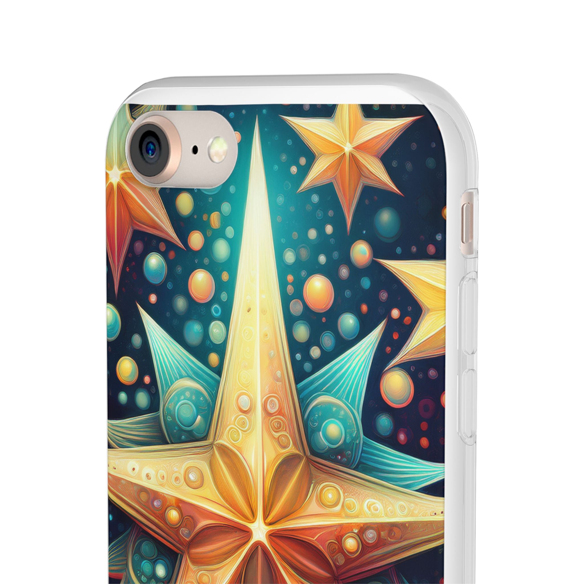 Starburst Galaxy Phone Case — Colorful Cosmic Star Design Flexible Case