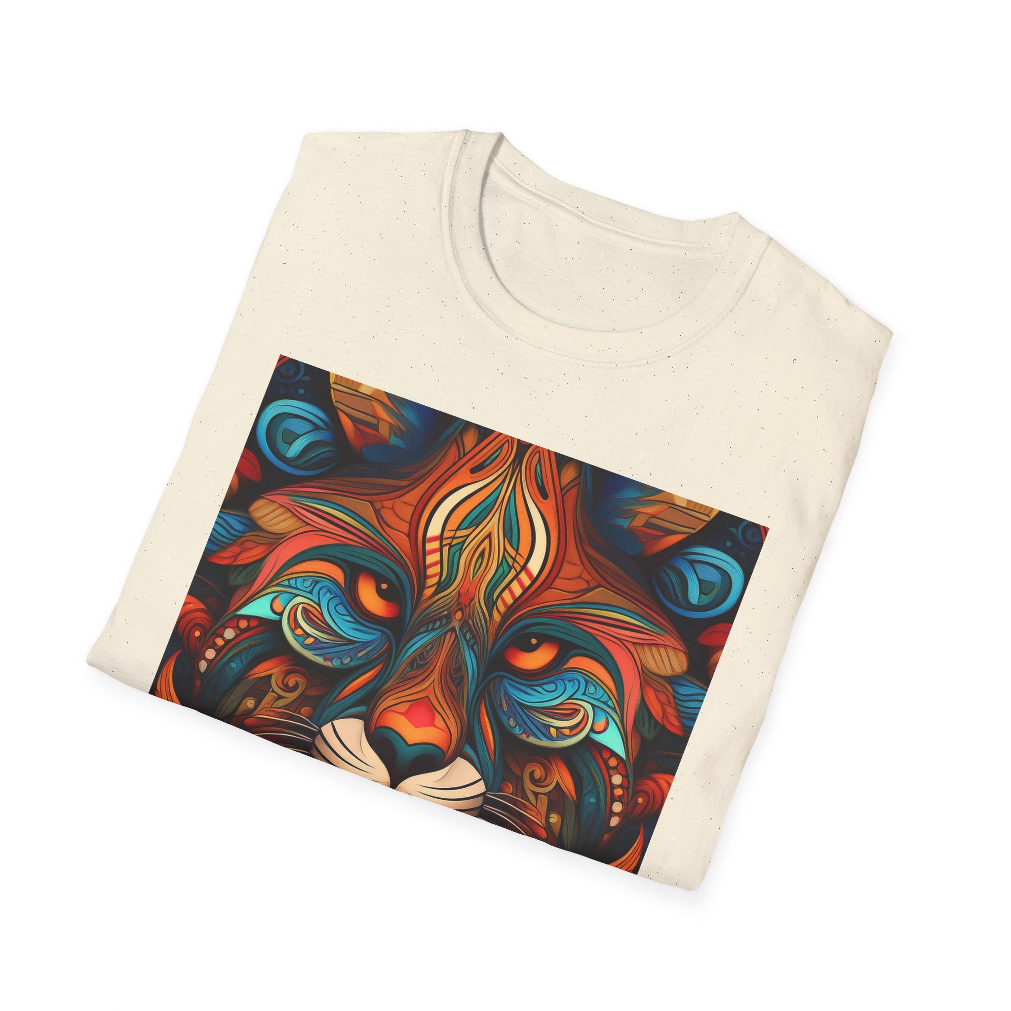 Lion Mandala T-Shirt — Colorful Psychedelic Lion Graphic Tee