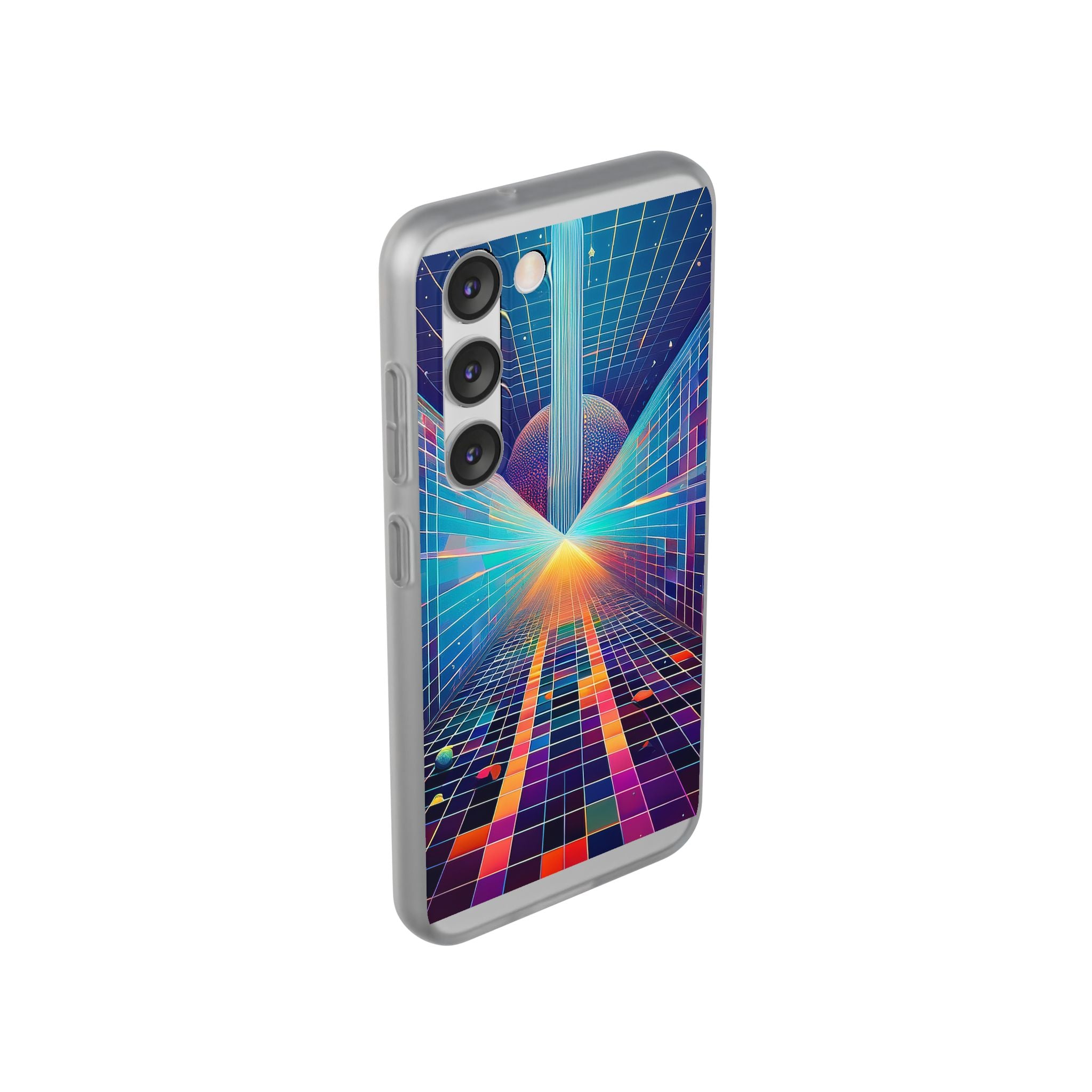 Retro Wave Phone Case — Neon Grid Sci‑Fi iPhone Cover