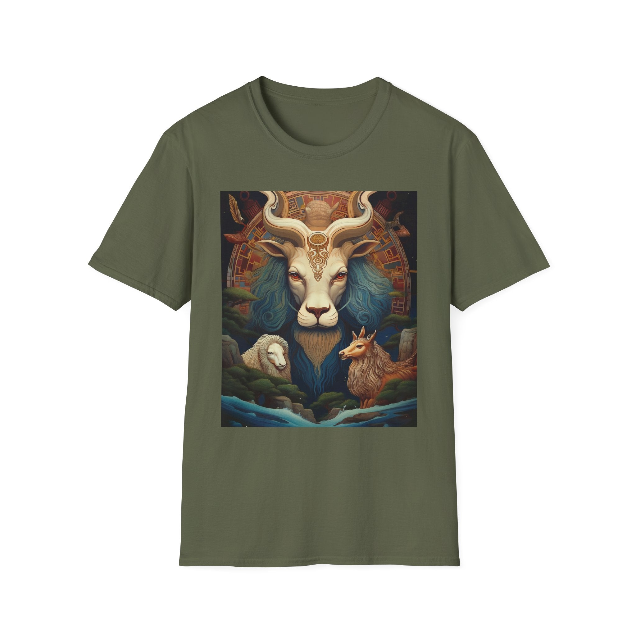 Mythic Beast T-Shirt — Vintage Lion, Ram & Fox Art Tee