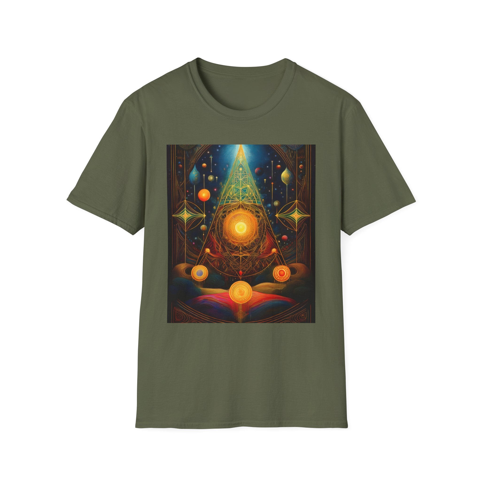 Mystic Sun Pyramid Graphic T-Shirt