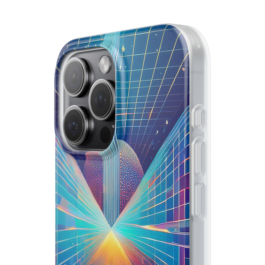 Retro Wave Phone Case — Neon Grid Sci‑Fi iPhone Cover