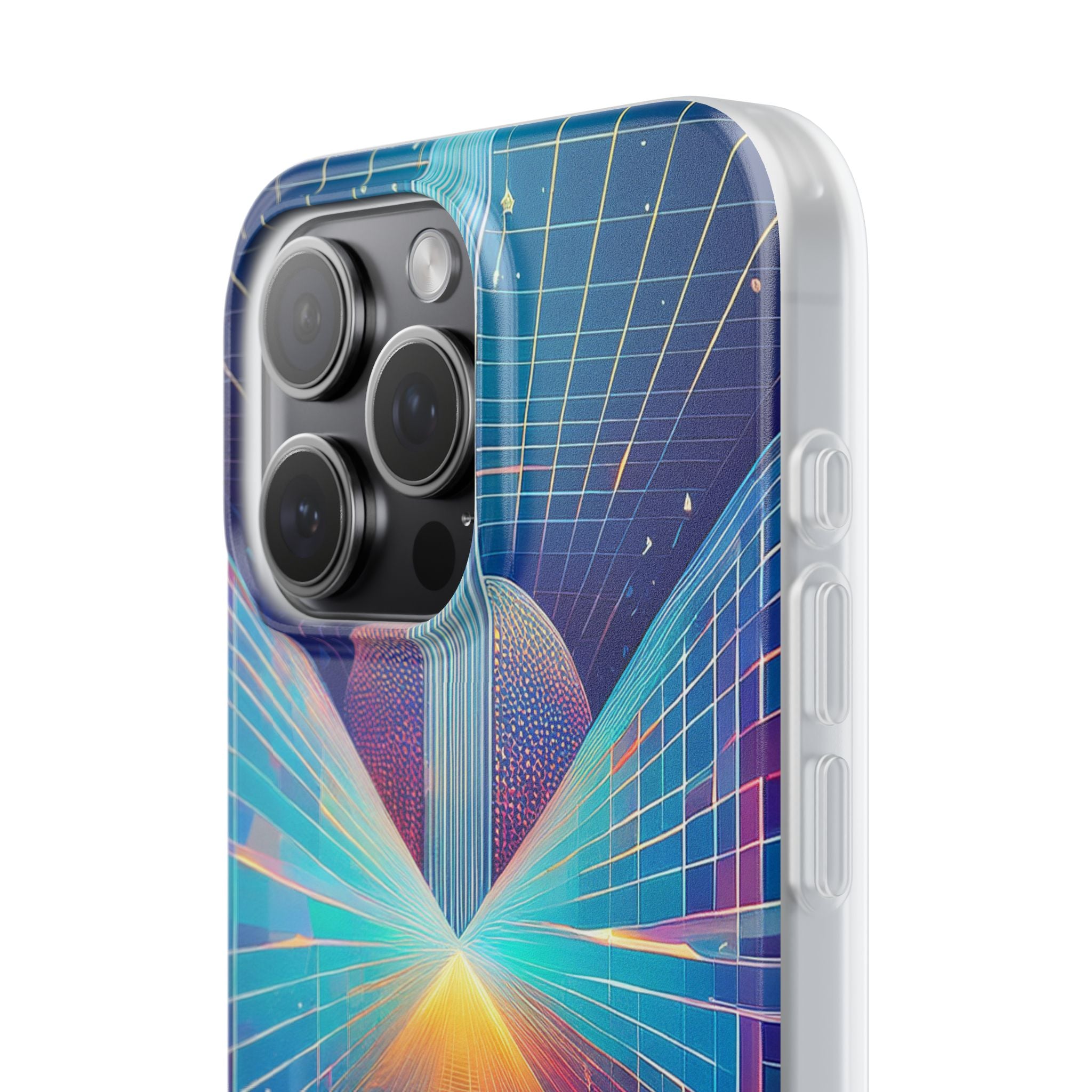 Retro Wave Phone Case — Neon Grid Sci‑Fi iPhone Cover