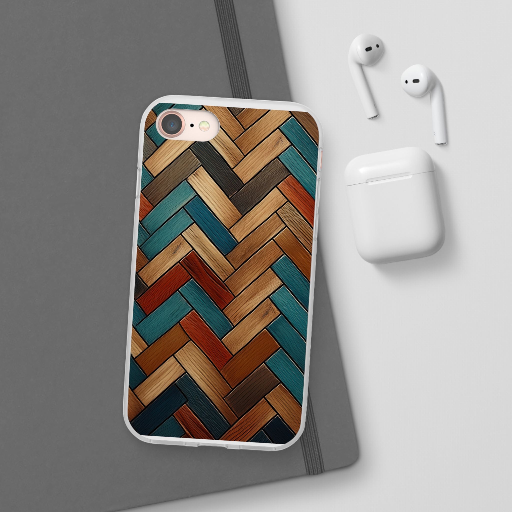 Herringbone Wood Pattern Flexi Phone Case