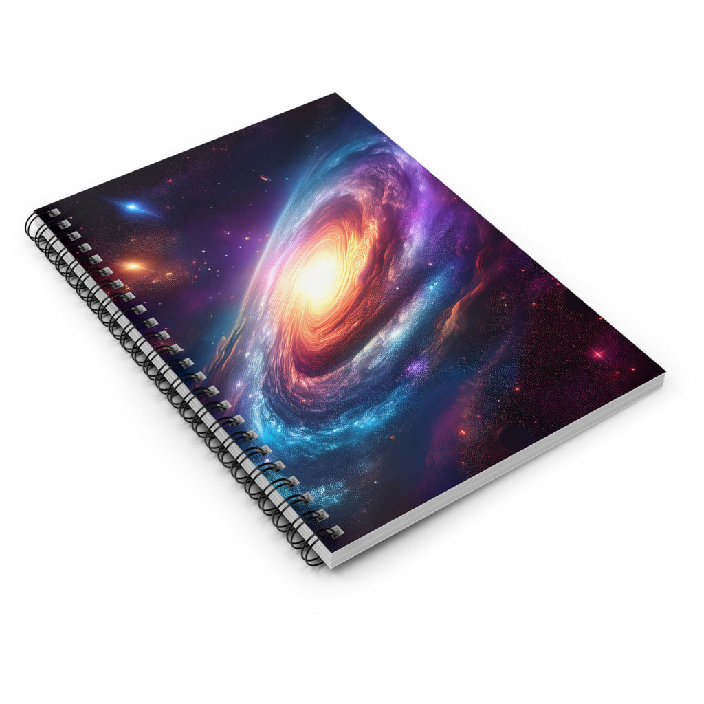 Galaxy Spiral Notebook — Cosmic Space Notebook (Ruled)