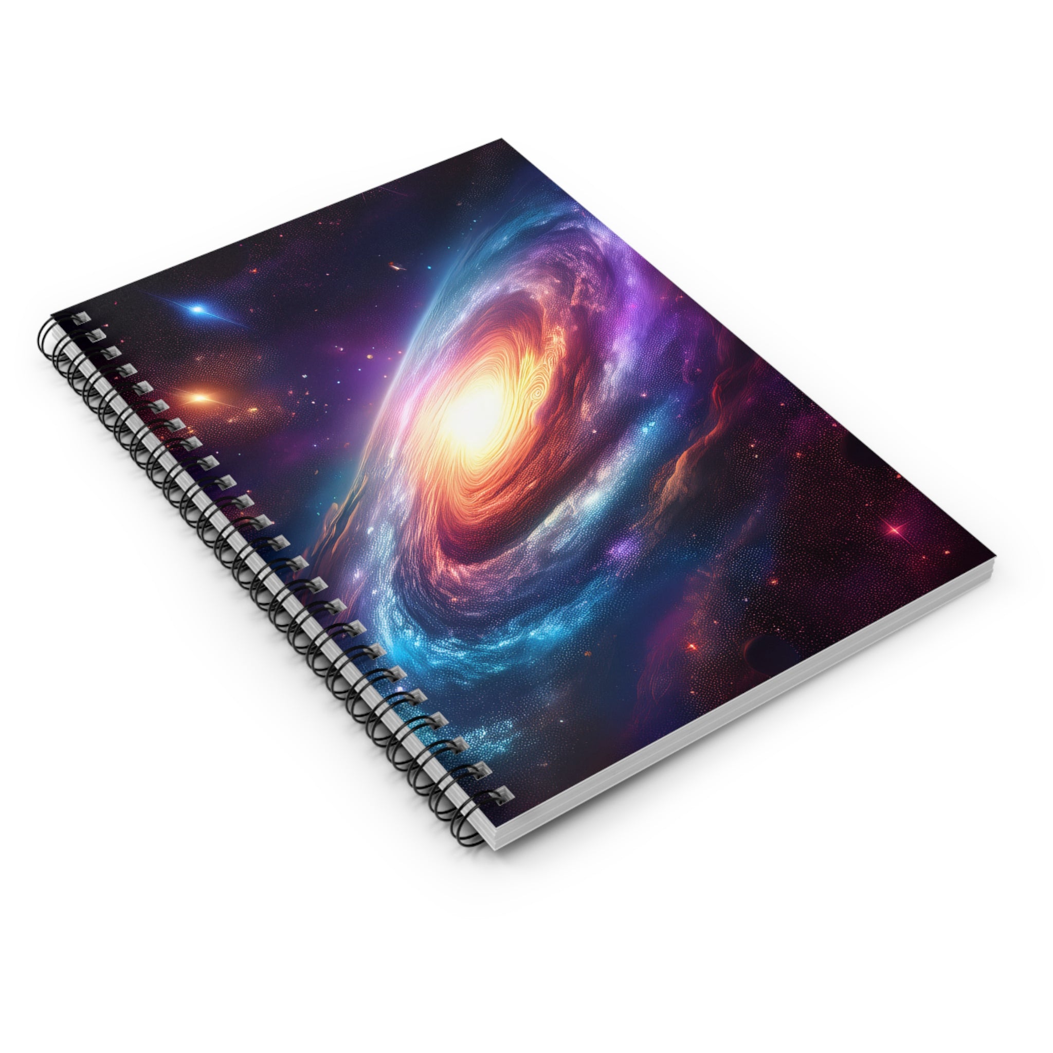 Galaxy Spiral Notebook — Cosmic Space Notebook (Ruled)
