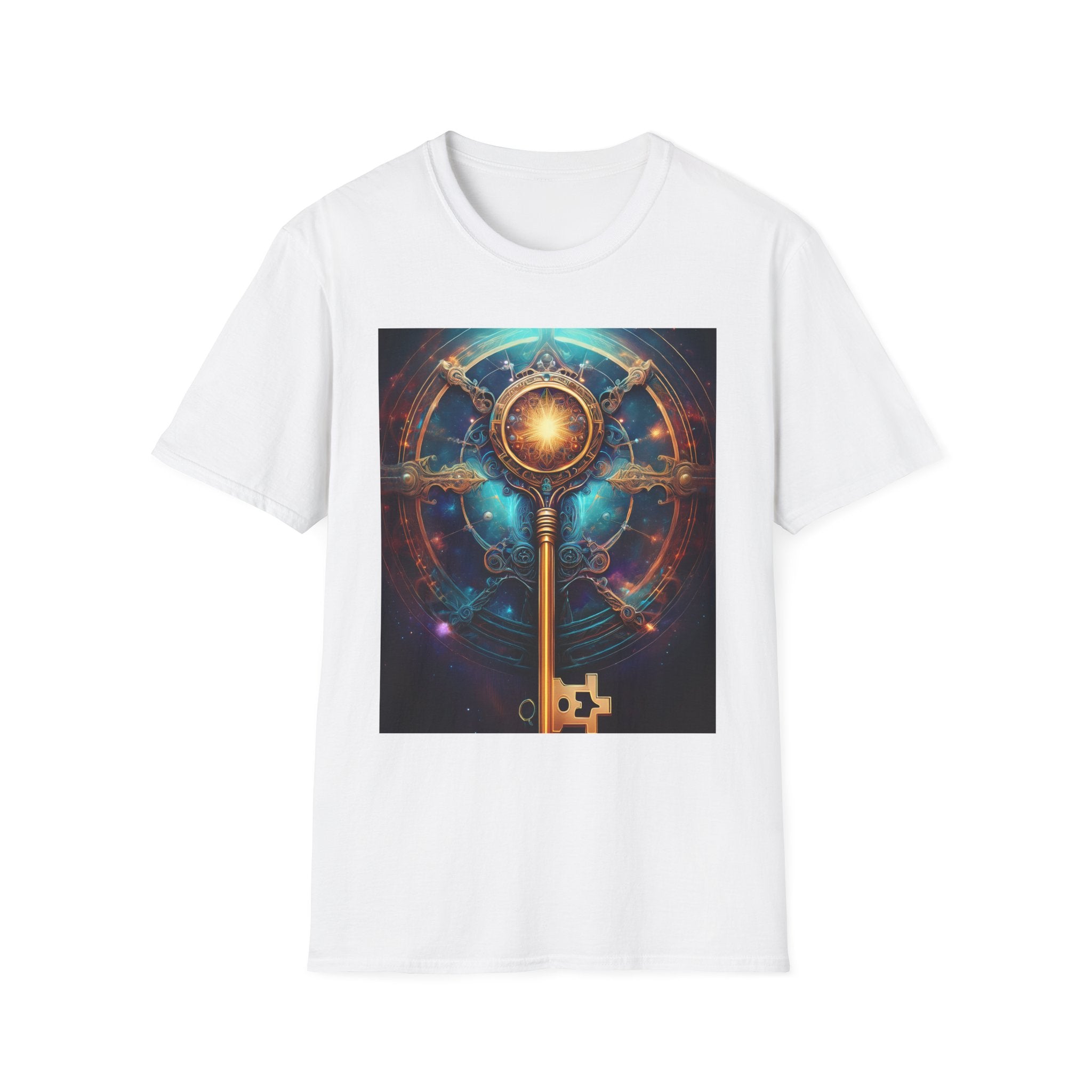 Mystic Golden Key T-Shirt — Fantasy Steampunk Key Art Tee