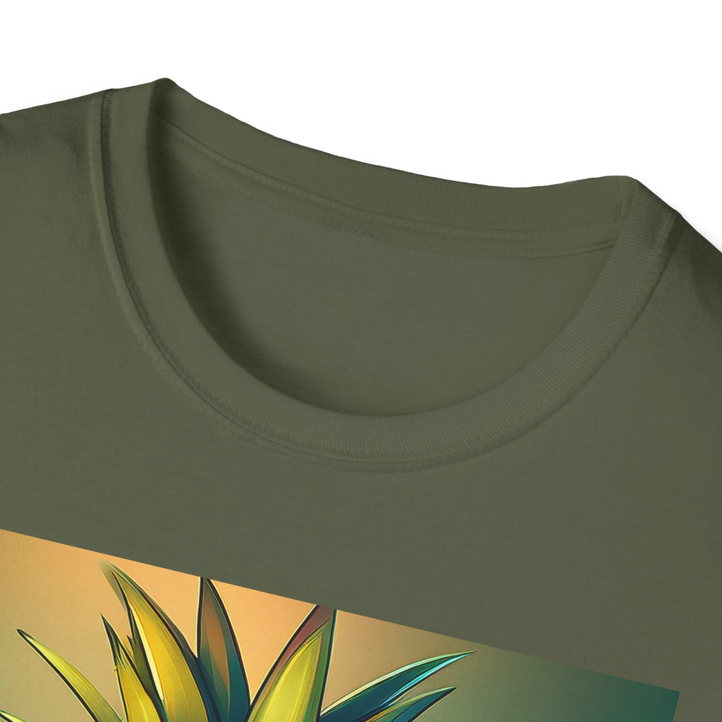 Pineapple Cartoon T-Shirt — Cute Smiling Pineapple with Glasses Tee