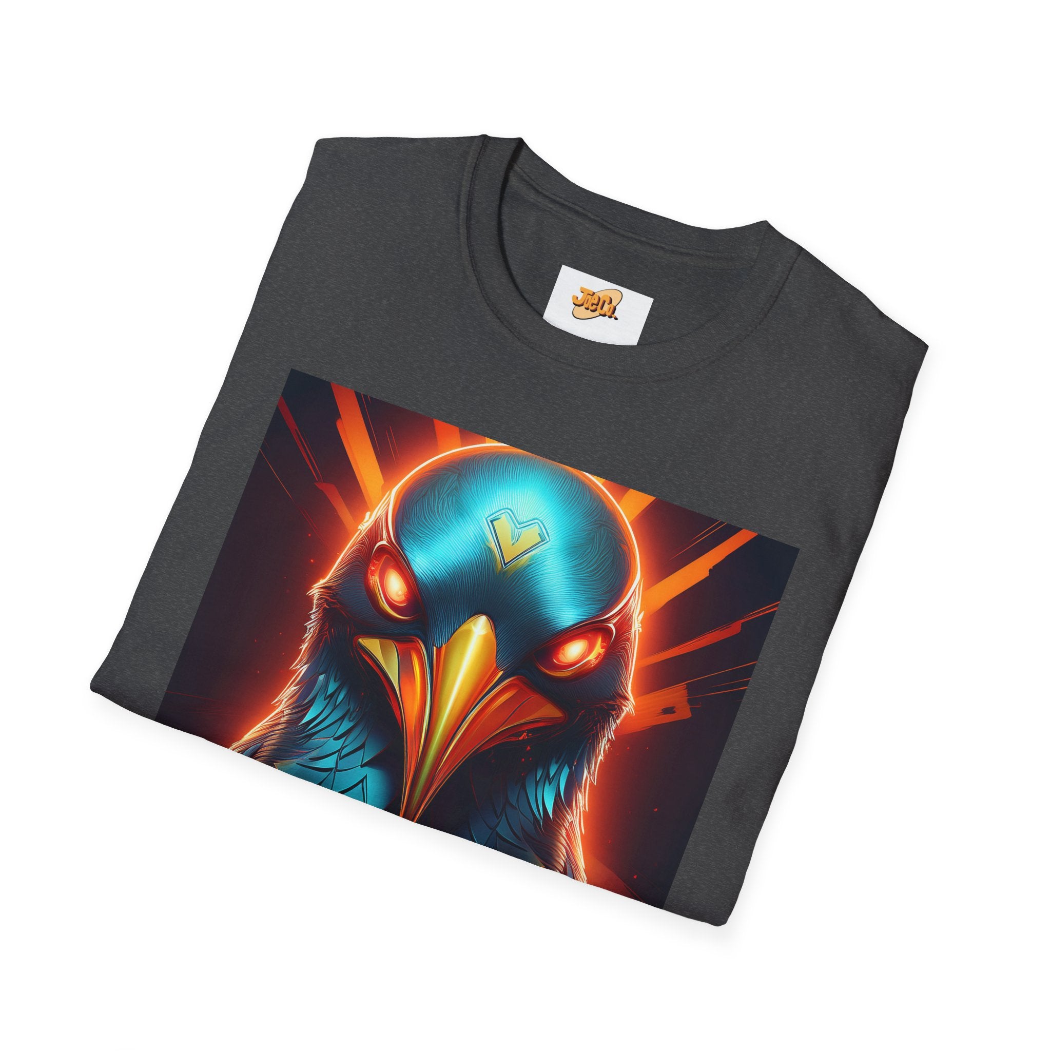 Mystic Raven Graphic T-Shirt — Neon Bird Art Tee