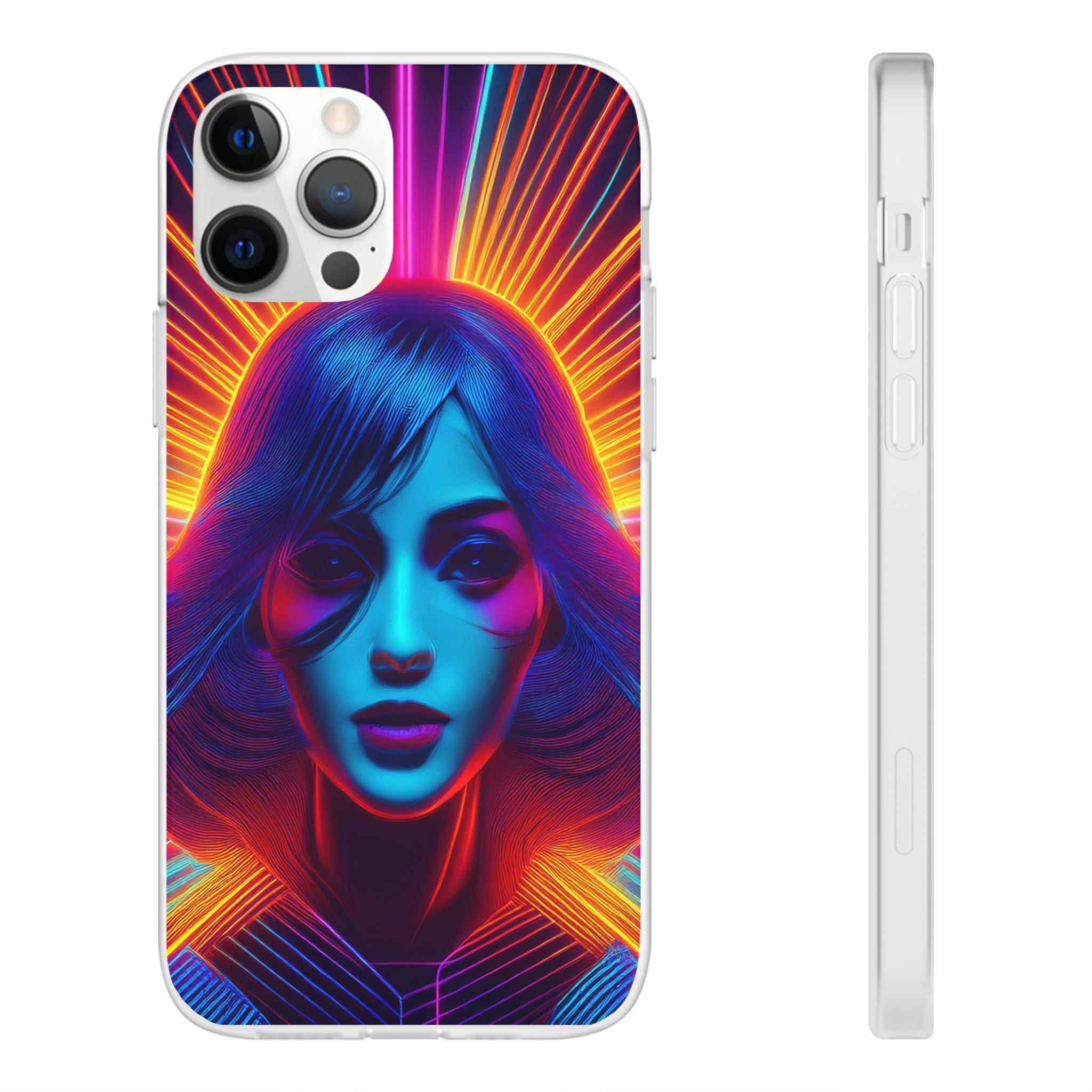 Phone Case — Neon Retro Portrait Mandala