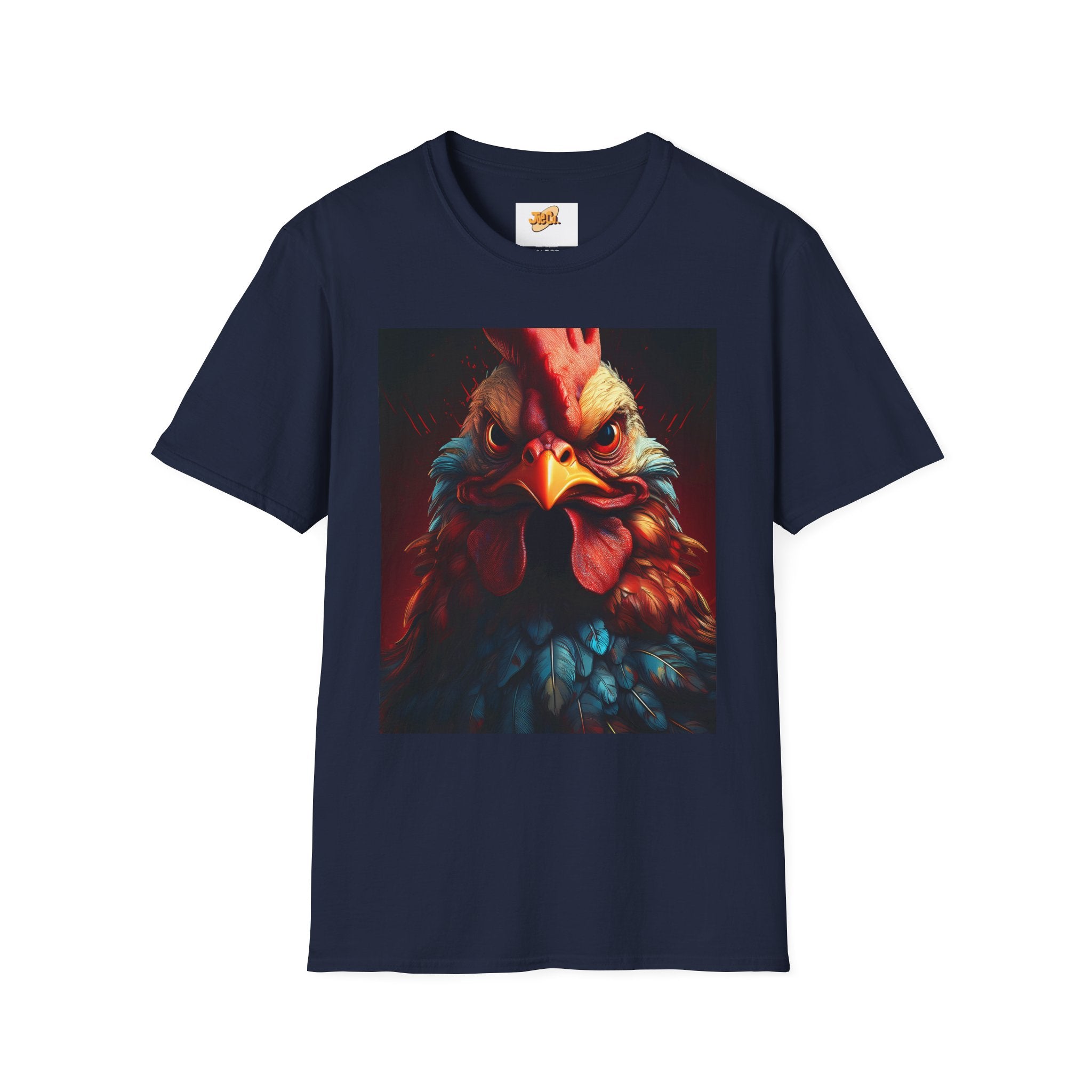 Rooster Portrait T-Shirt – Bold Vintage Farmhouse Rooster Art Tee