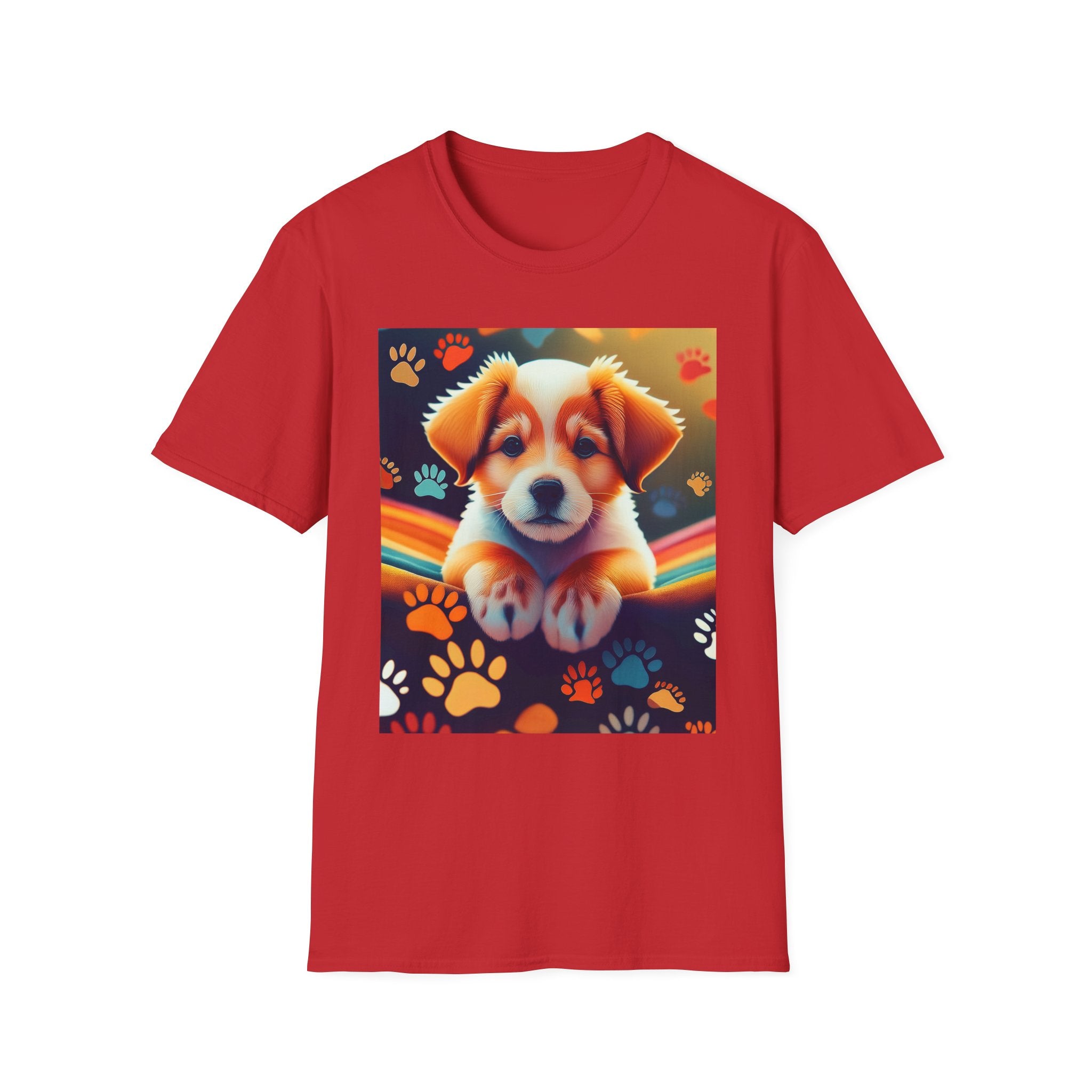 Puppy Paw Rainbow T-Shirt — Cute Puppy Graphic Tee