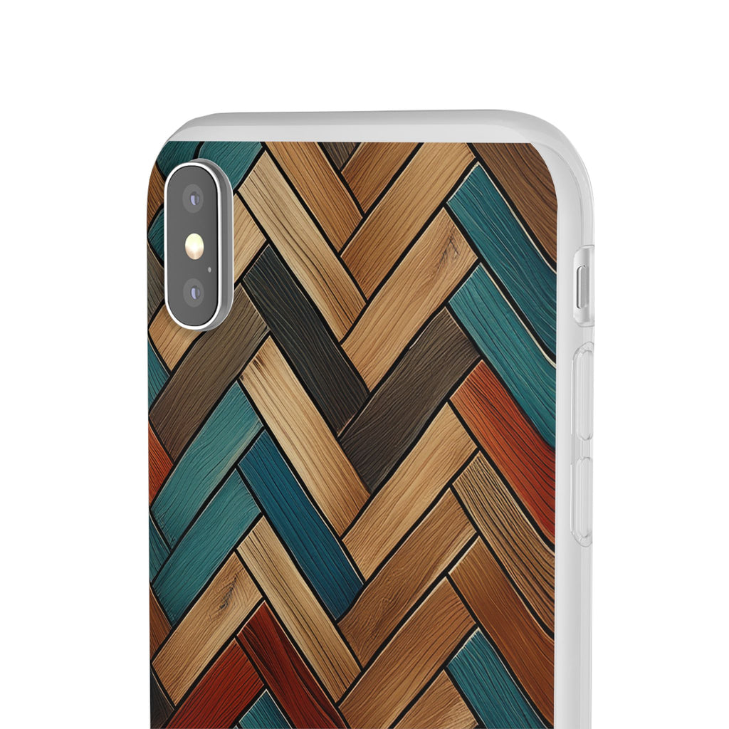 Herringbone Wood Pattern Flexi Phone Case