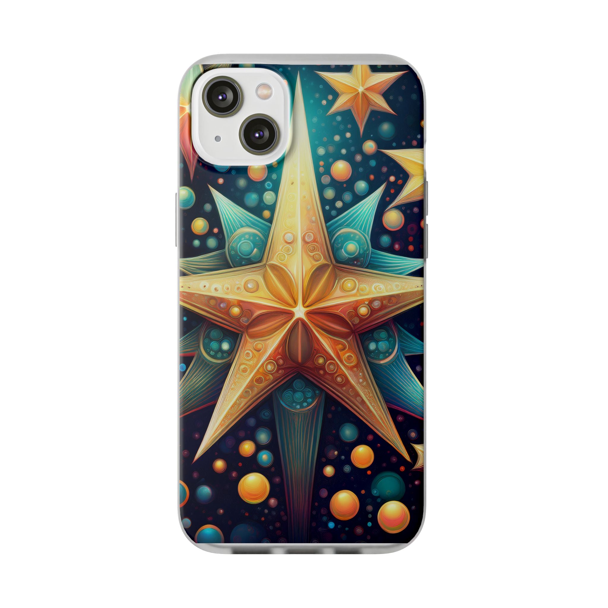 Starburst Galaxy Phone Case — Colorful Cosmic Star Design Flexible Case