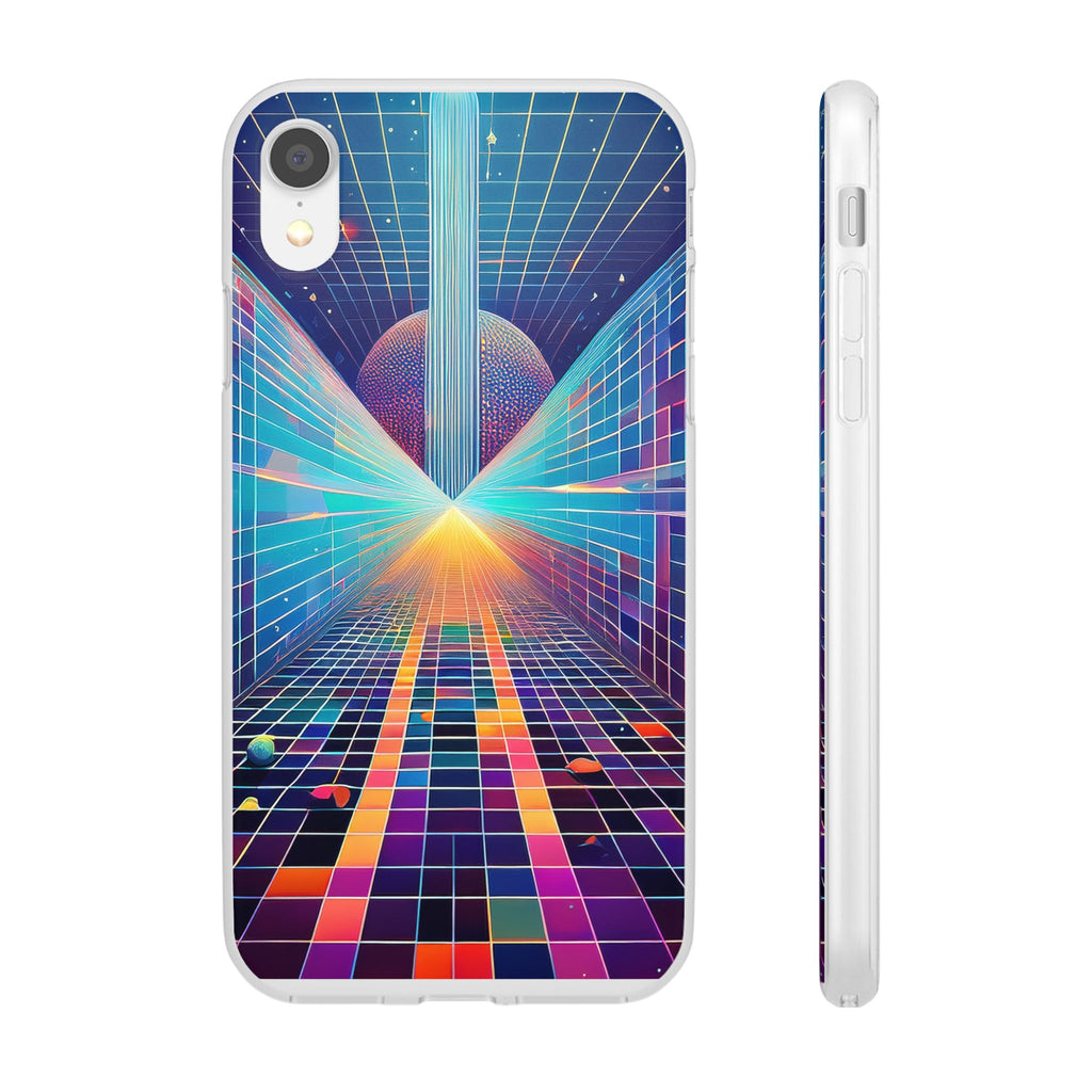 Retro Wave Phone Case — Neon Grid Sci‑Fi iPhone Cover