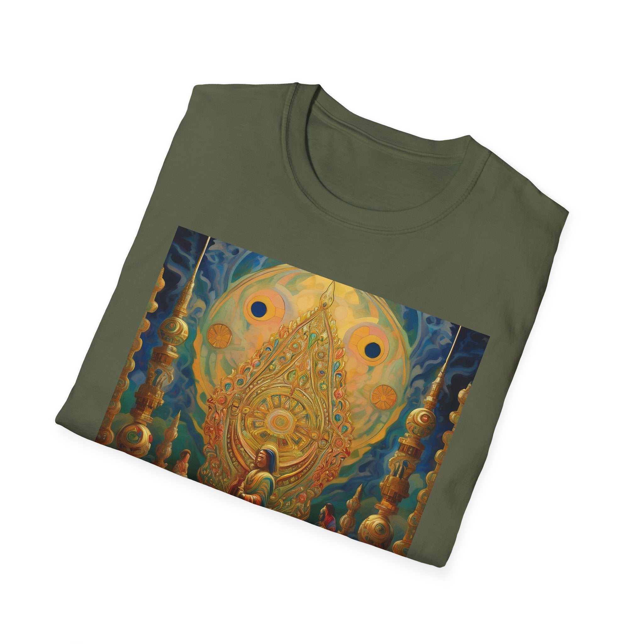 Buddha Sanctuary Art T-Shirt — Meditative Temple Graphic Tee