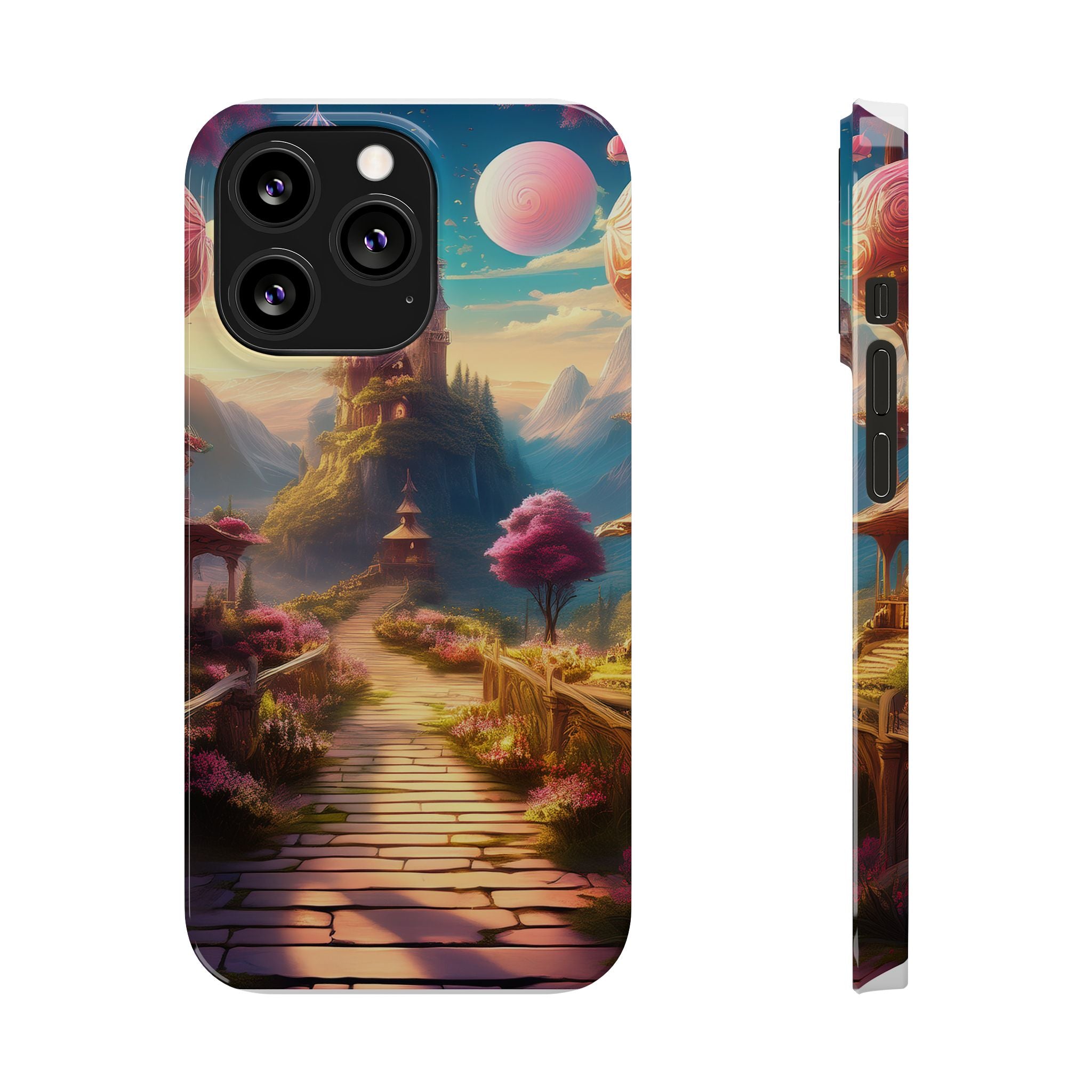 Slim Phone Case — Fantasy Castle Path Scenic iPhone Case