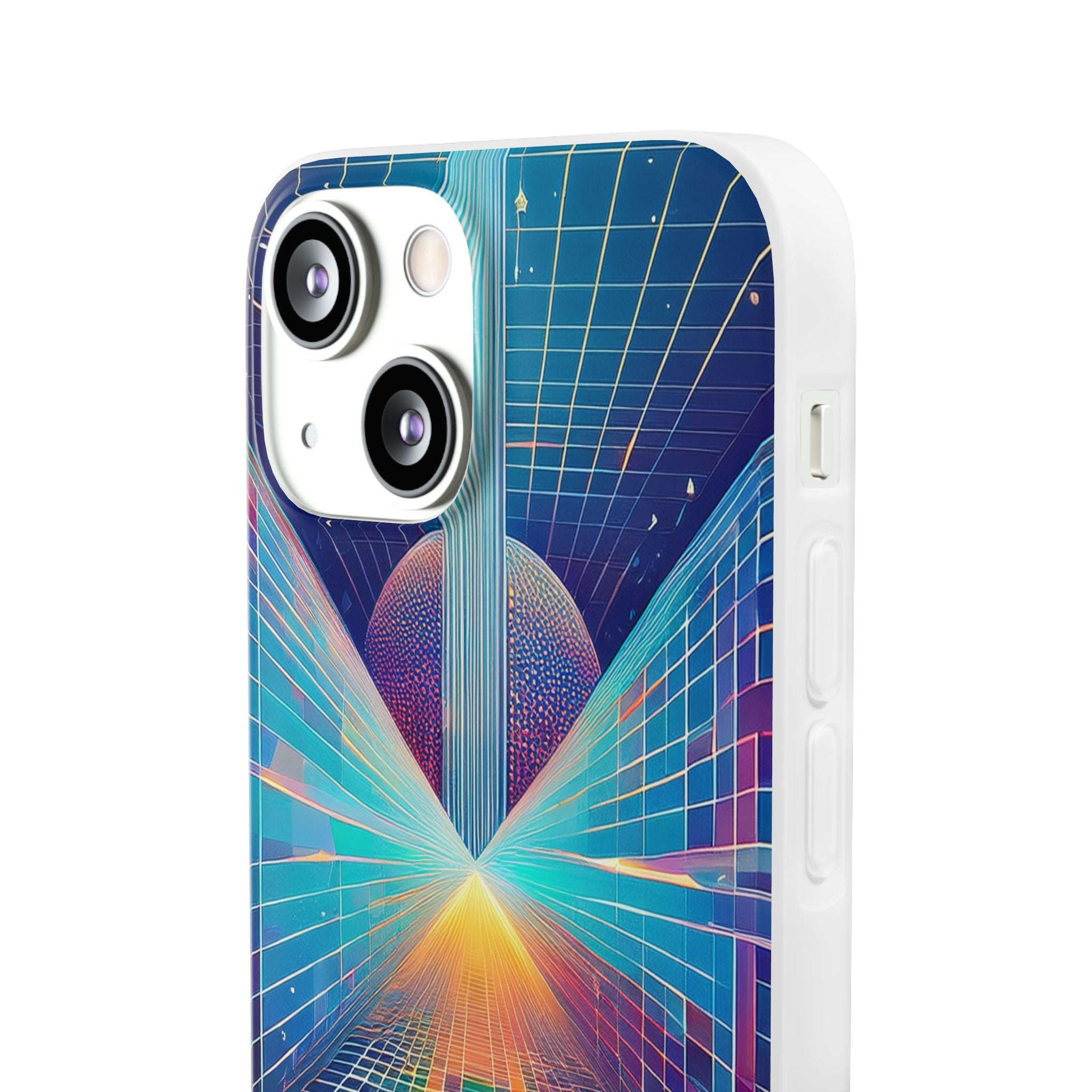 Retro Wave Phone Case — Neon Grid Sci‑Fi iPhone Cover