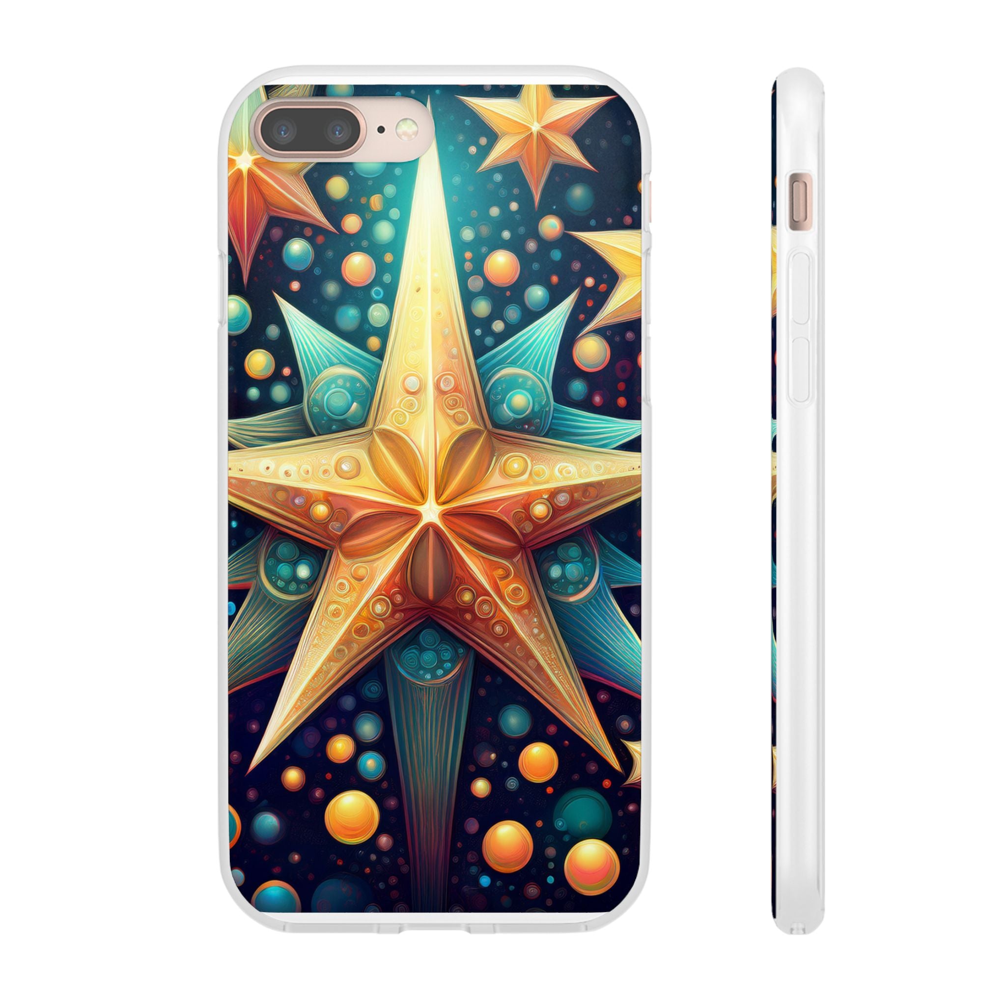 Starburst Galaxy Phone Case — Colorful Cosmic Star Design Flexible Case